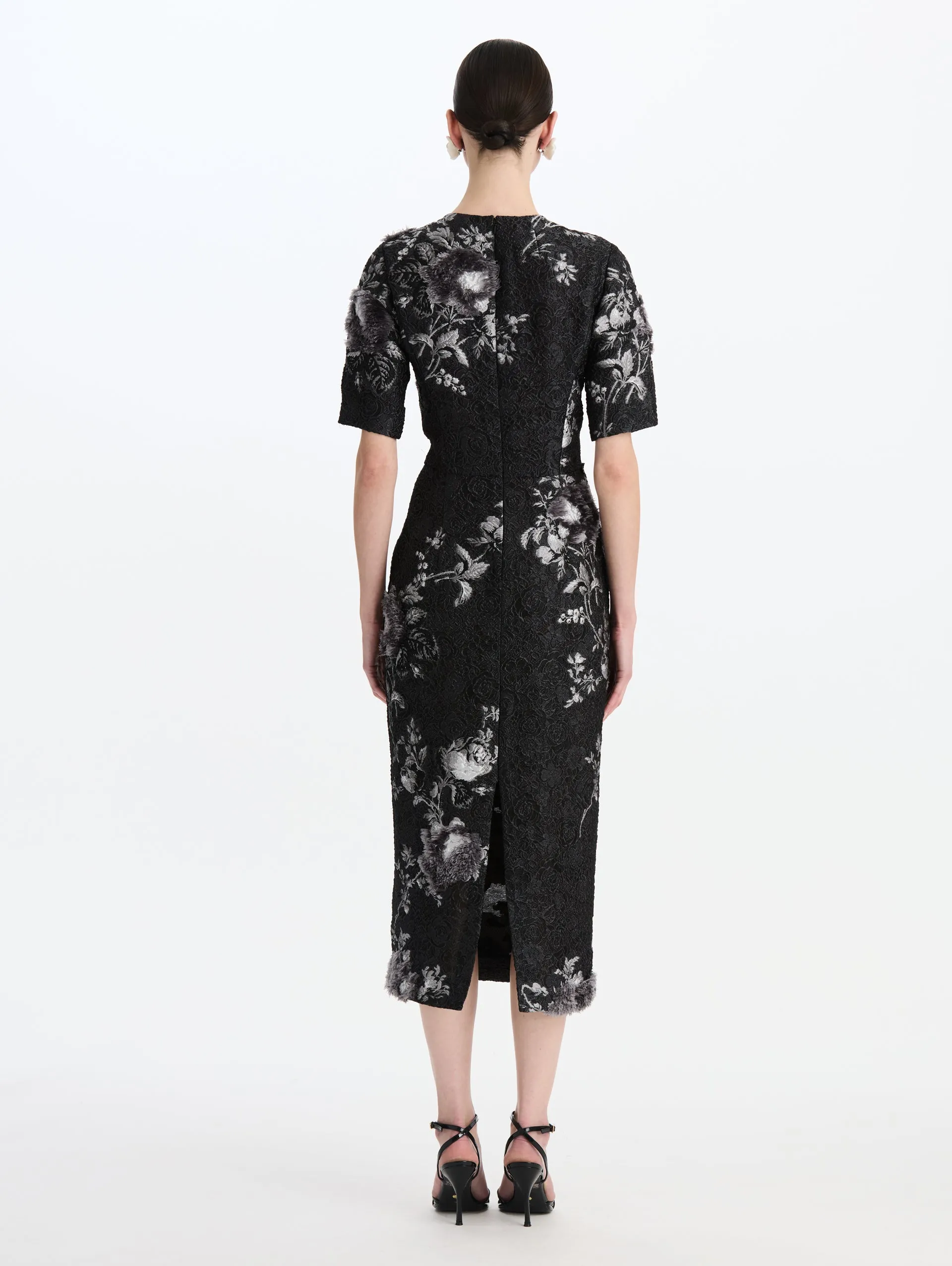 Peony Fil Coupé Cocktail Dress sold by Oscar de la Renta product image thumbnail 2