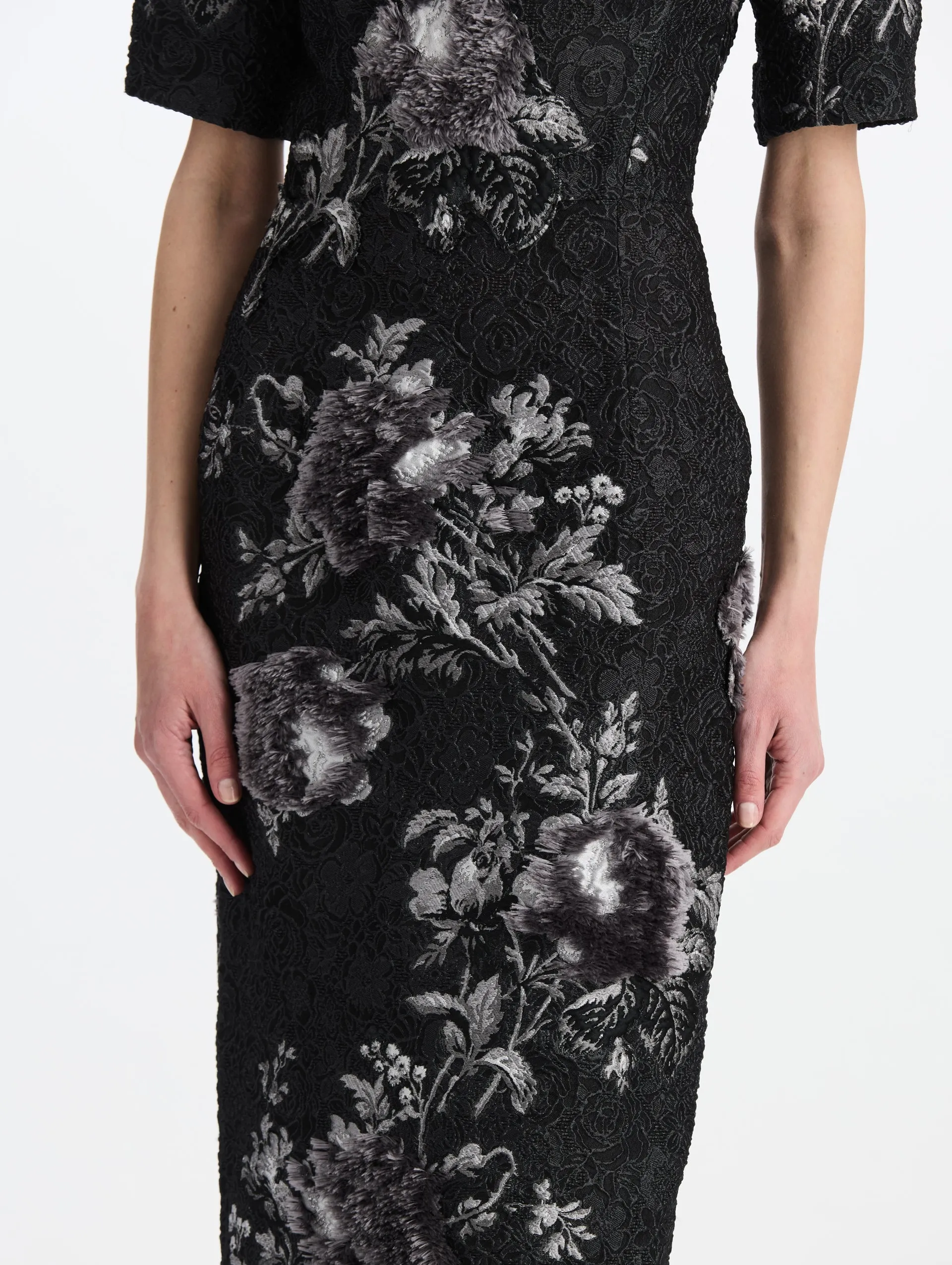 Peony Fil Coupé Cocktail Dress sold by Oscar de la Renta product image thumbnail 4