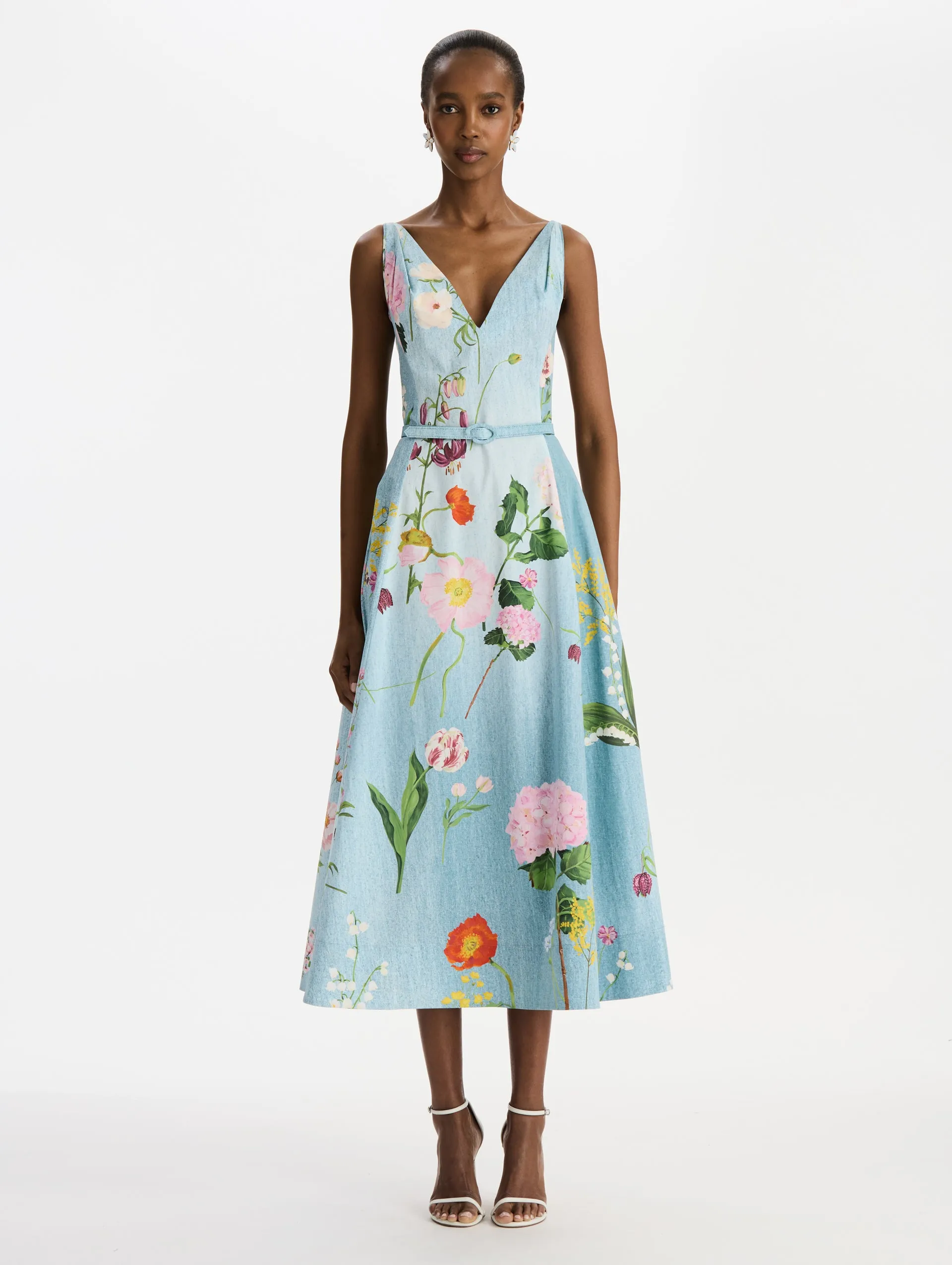 Mixed Botanical Cotton Poplin Dress sold by Oscar de la Renta
