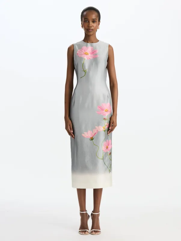 Cosmos Mikado Pencil Dress sold by Oscar de la Renta