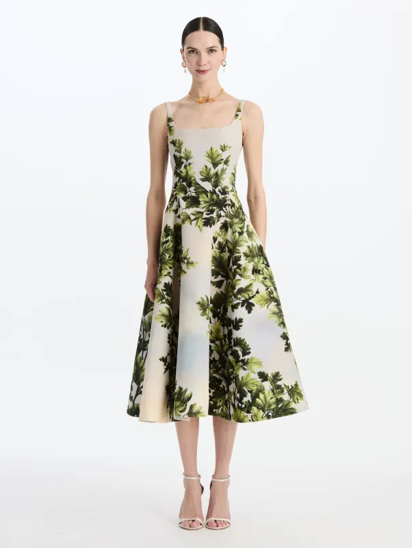 Maple Leaved Faille Dress sold by Oscar de la Renta