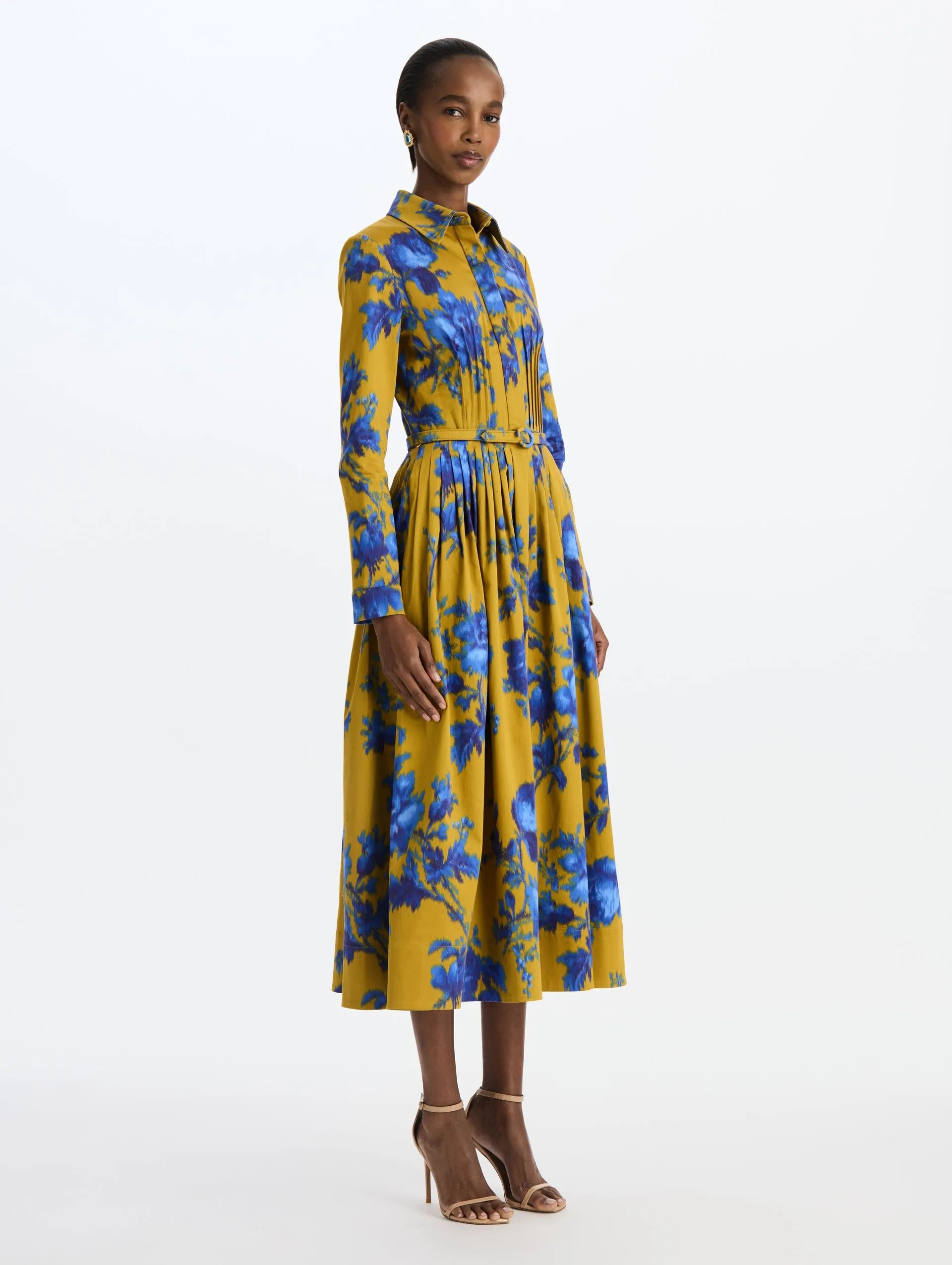 Cotton Twill Long-Sleeve Dress sold by Oscar de la Renta product image thumbnail 3