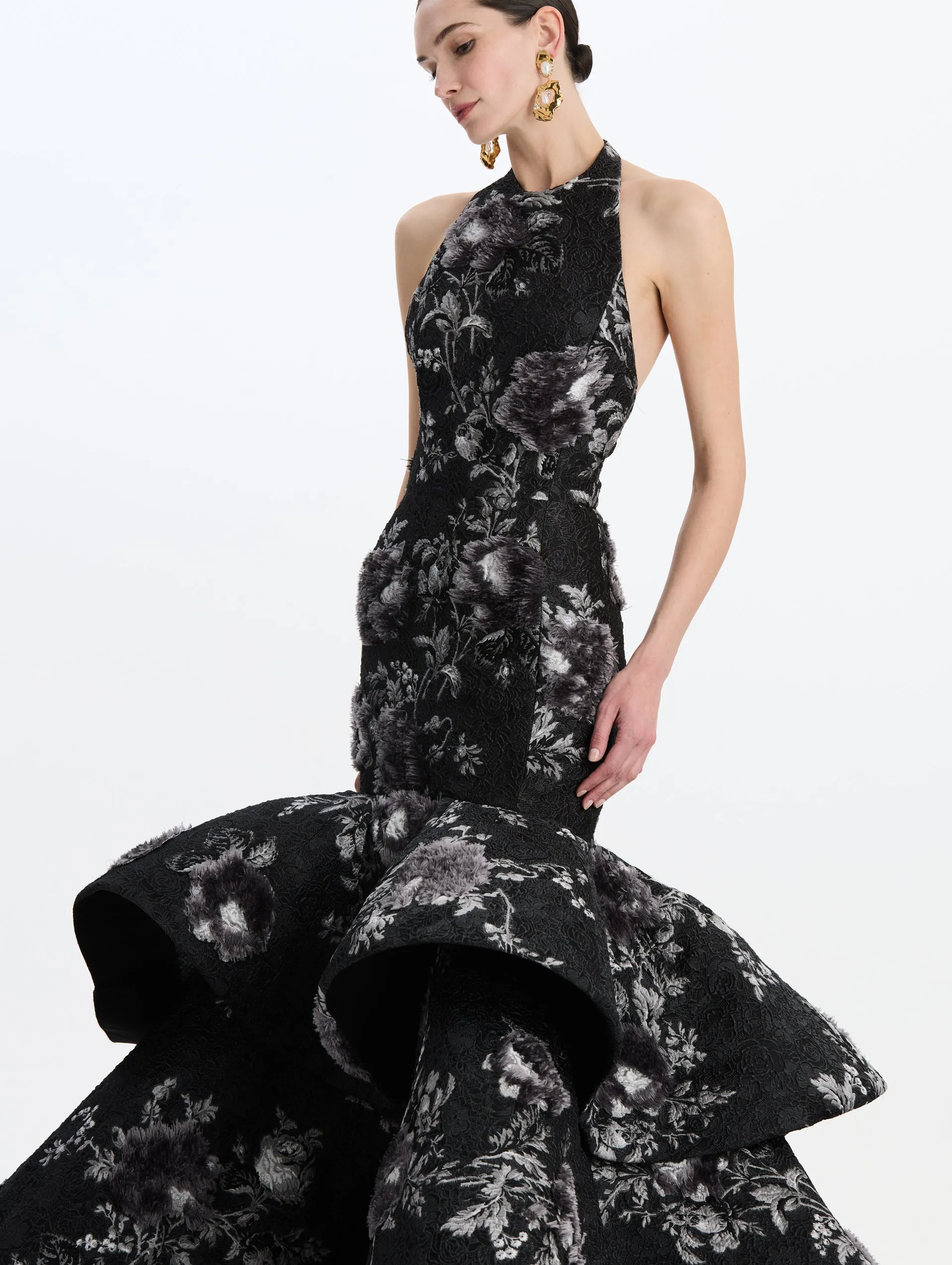 Peony Tiered Mermaid Gown sold by Oscar de la Renta product image thumbnail 4