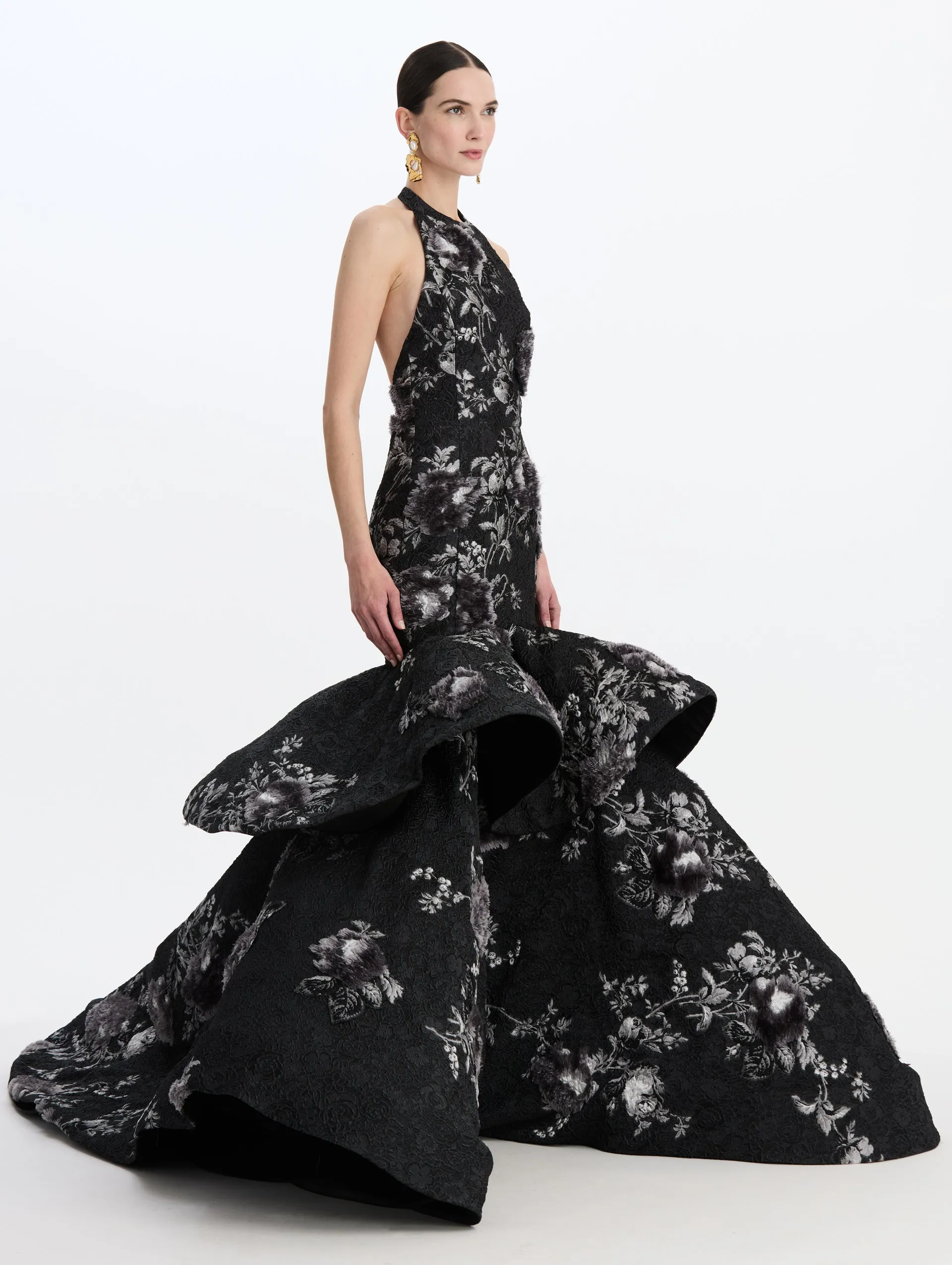 Peony Tiered Mermaid Gown sold by Oscar de la Renta product image thumbnail 3