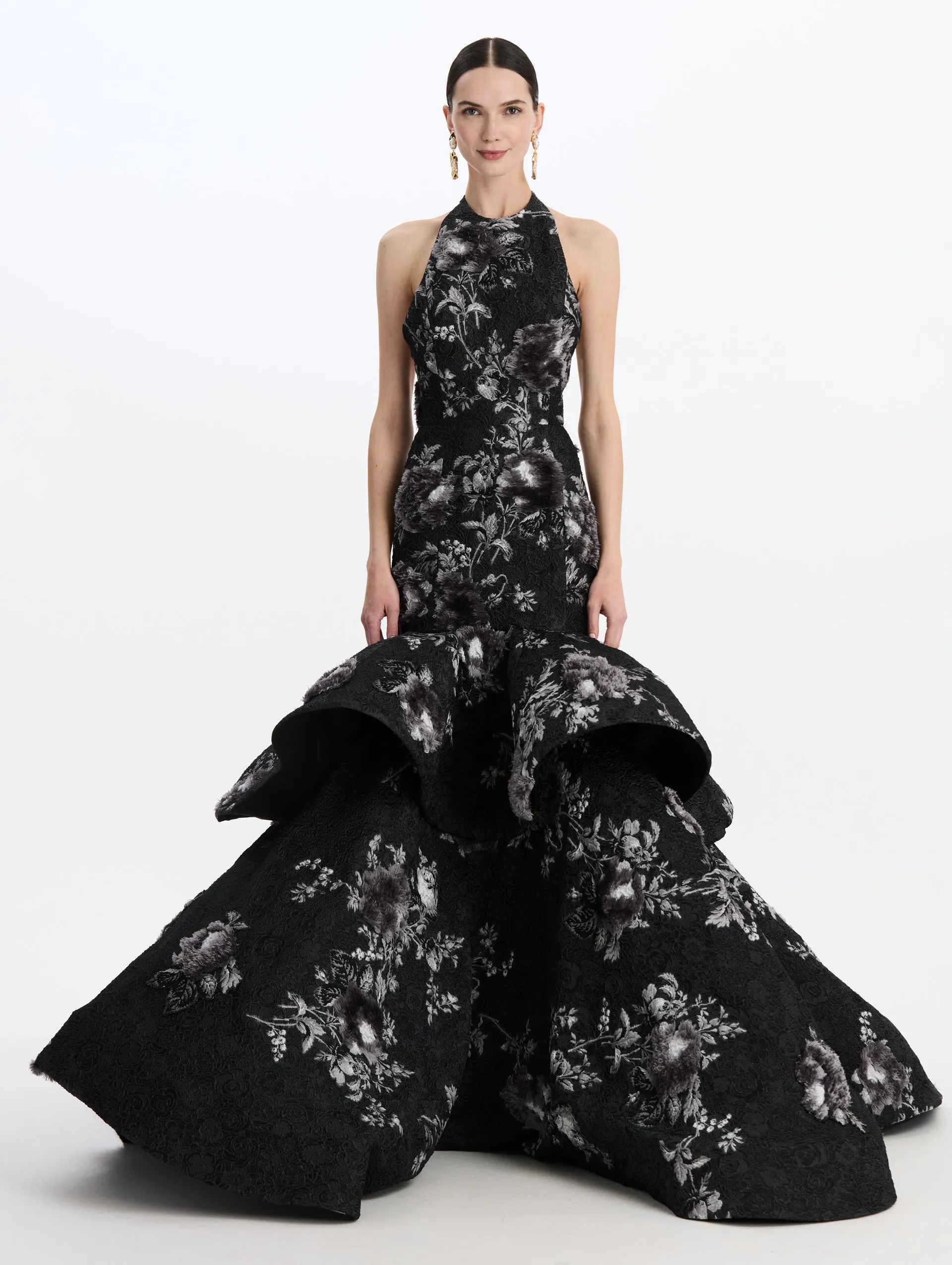 Peony Tiered Mermaid Gown sold by Oscar de la Renta