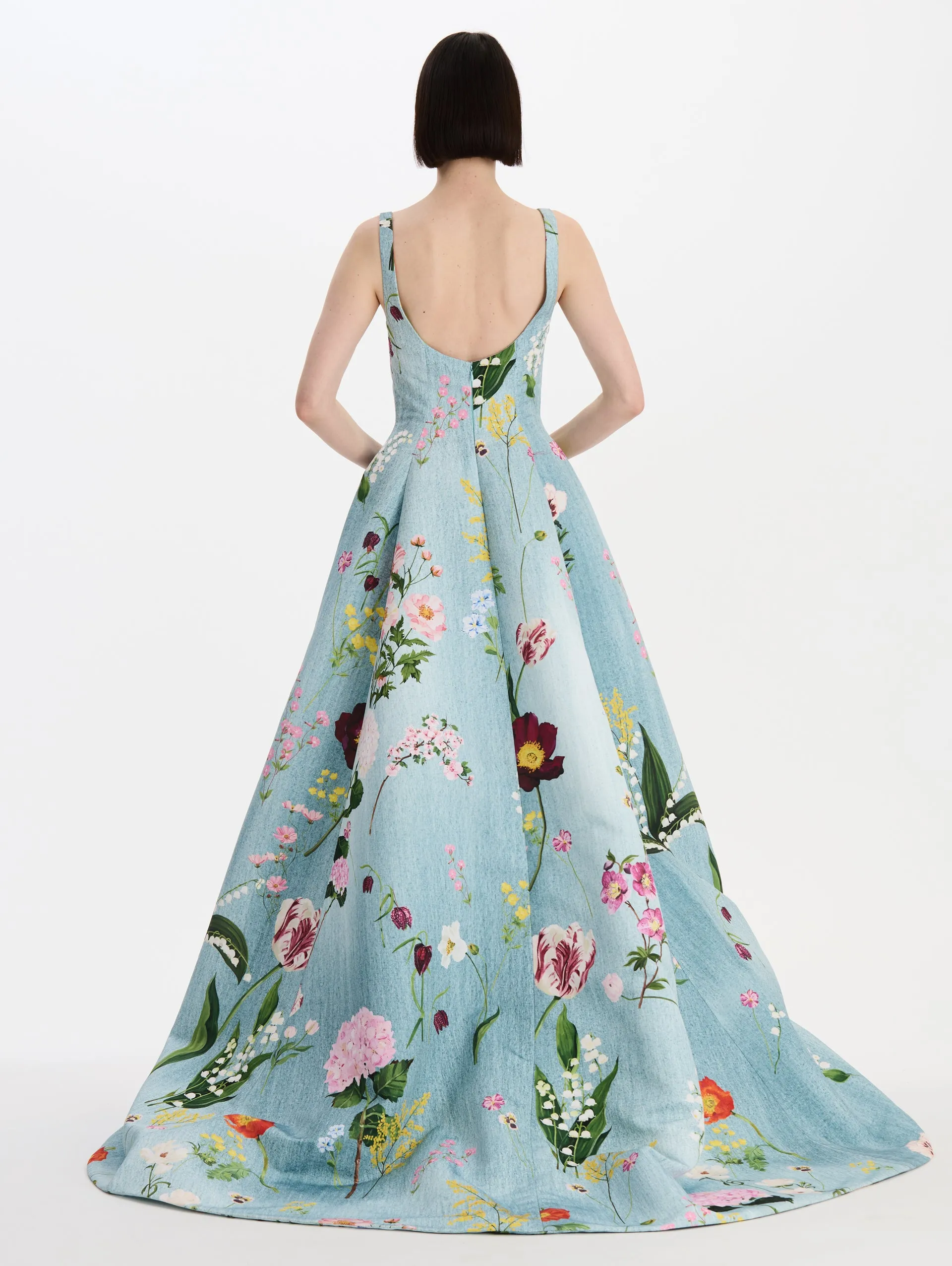 Mixed Botanical Faille Gown sold by Oscar de la Renta product image thumbnail 2