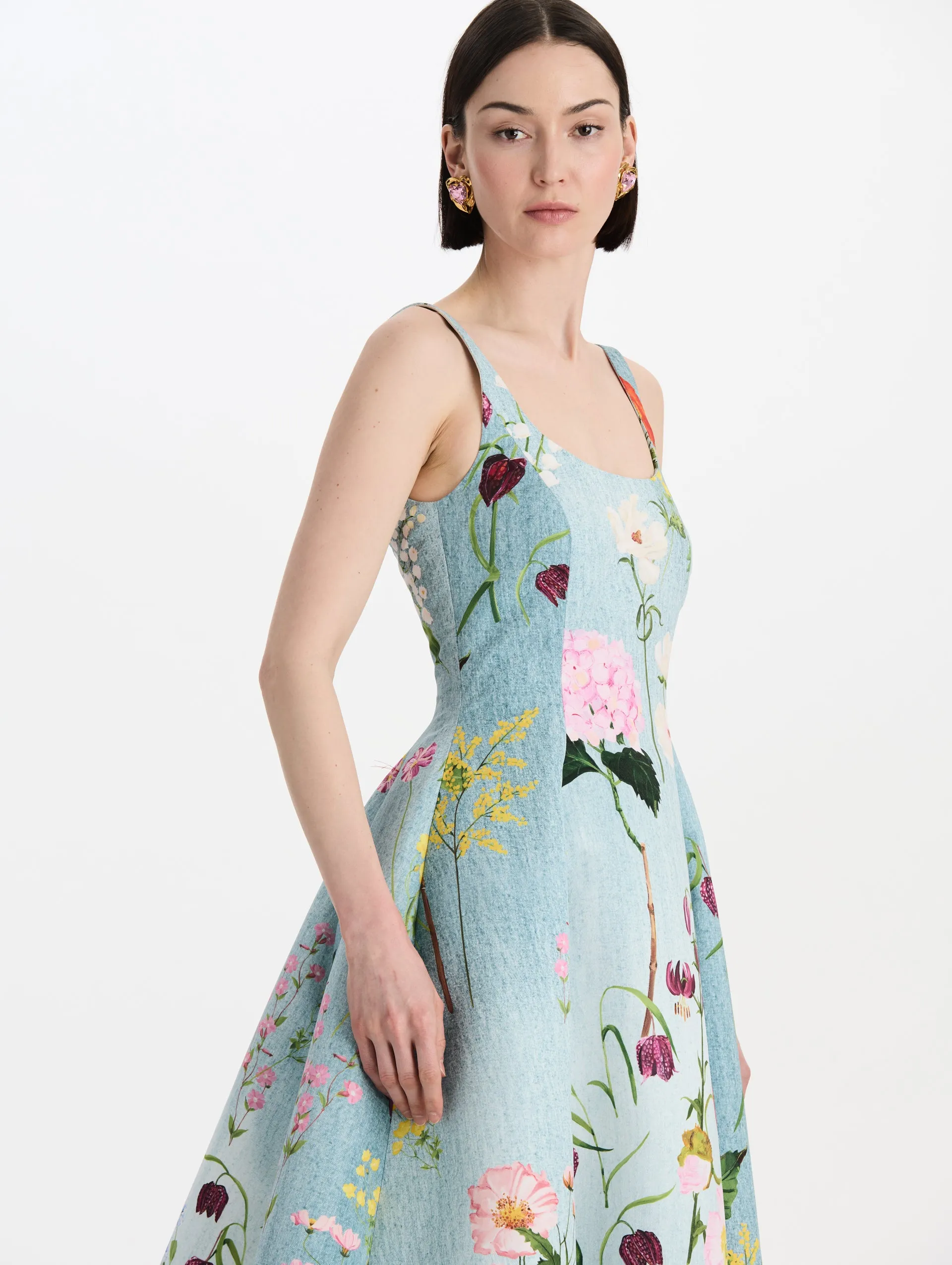 Mixed Botanical Faille Gown sold by Oscar de la Renta product image thumbnail 4