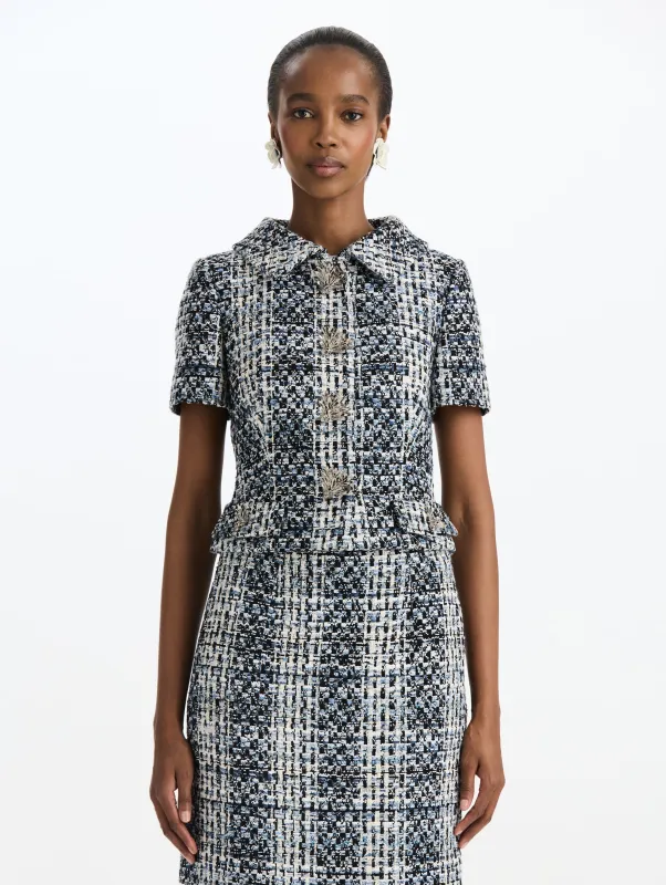 Slub Cotton Tweed Jacket sold by Oscar de la Renta