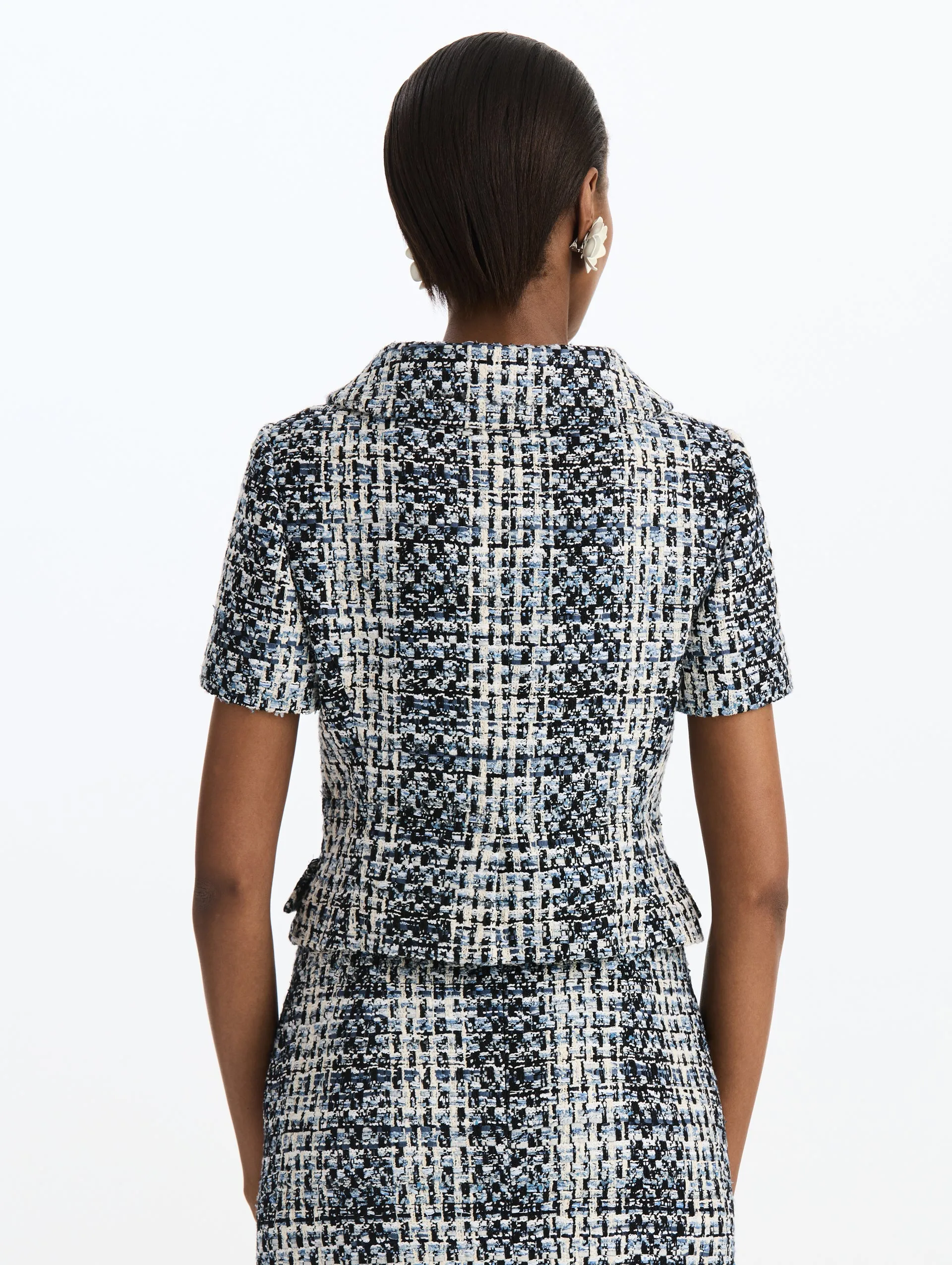 Slub Cotton Tweed Jacket sold by Oscar de la Renta product image thumbnail 3