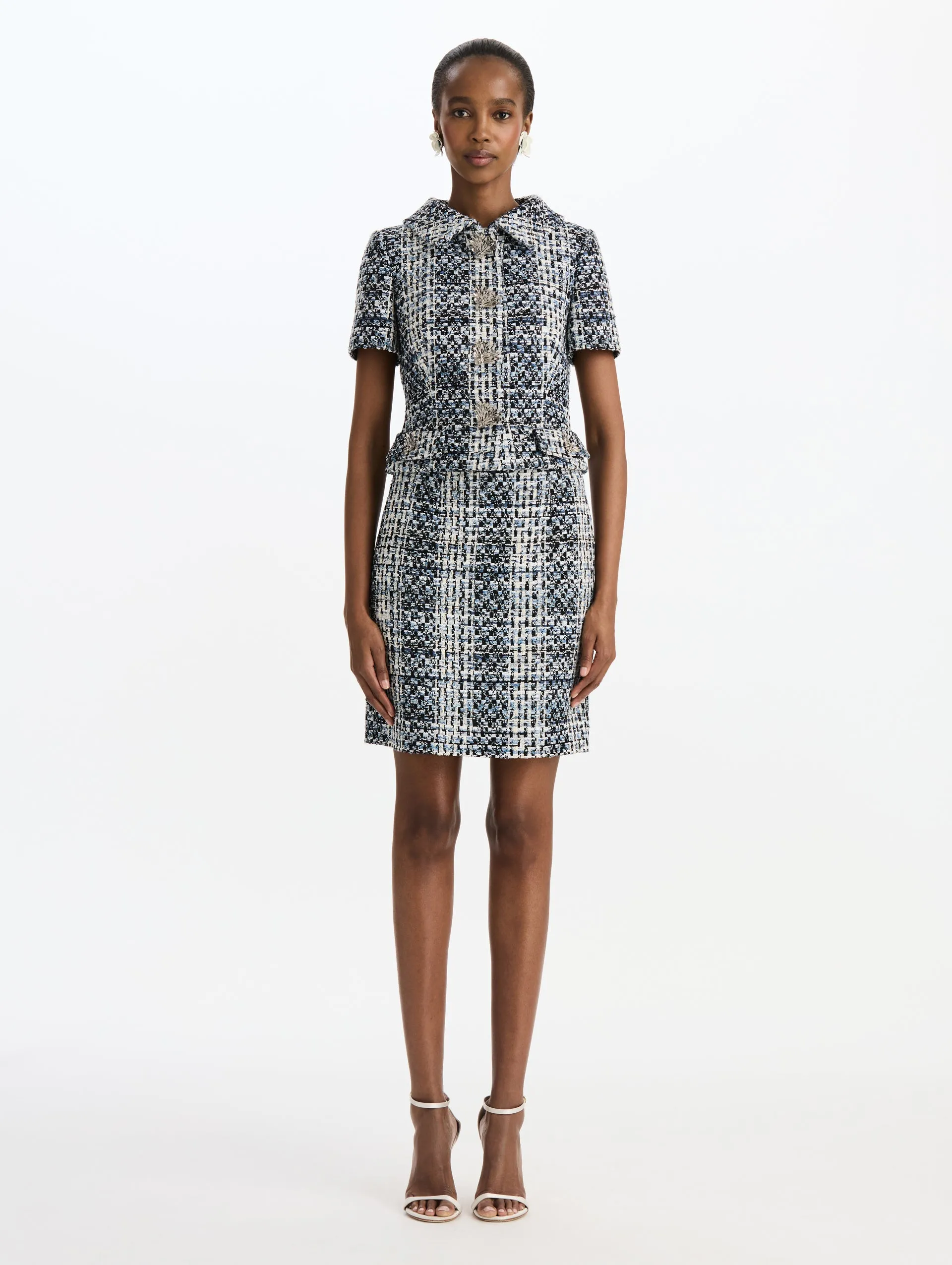 Slub Cotton Tweed Jacket sold by Oscar de la Renta product image thumbnail 2