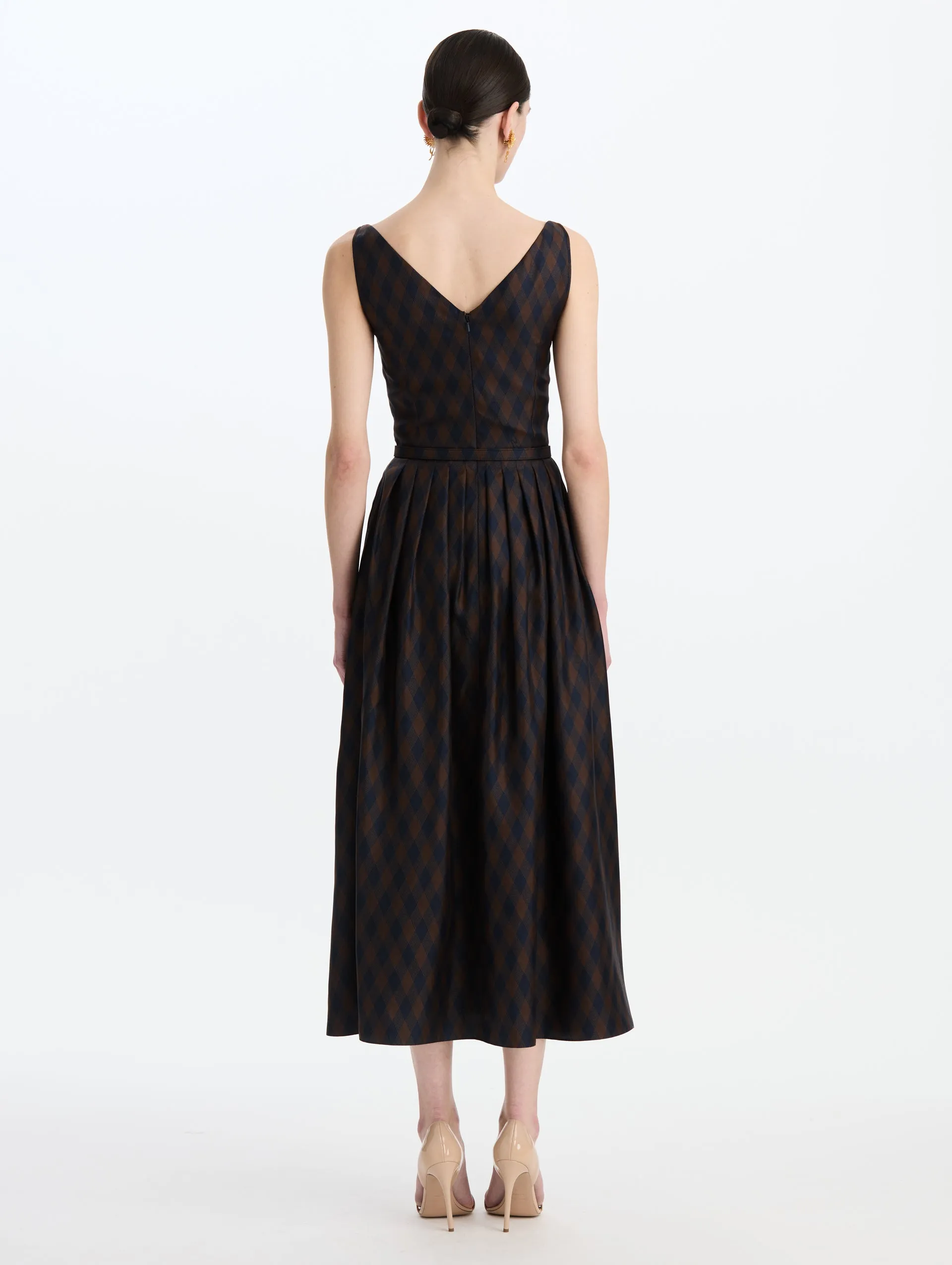 Argyle Silk Twill Dress sold by Oscar de la Renta product image thumbnail 2