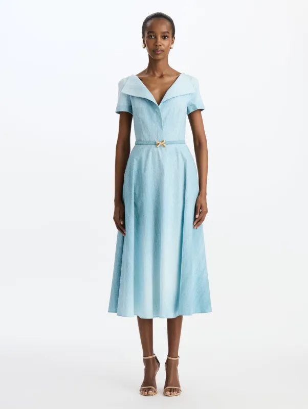 Painted Ground Cotton Poplin Dress sold by Oscar de la Renta