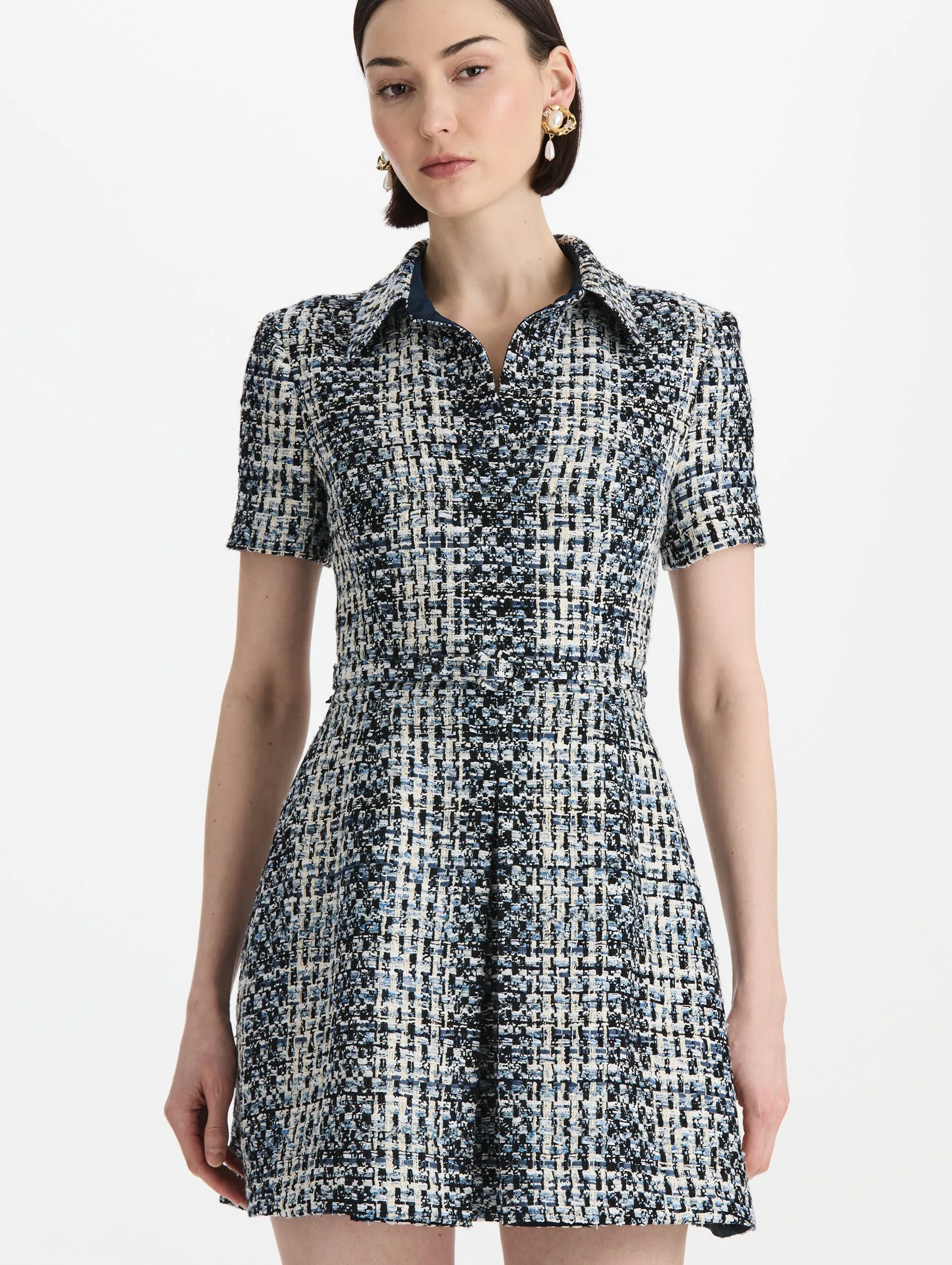 Slub Wool Tweed Mini Dress sold by Oscar de la Renta product image thumbnail 4