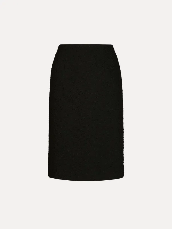 Wool Tweed Pencil Skirt made by Oscar de la Renta