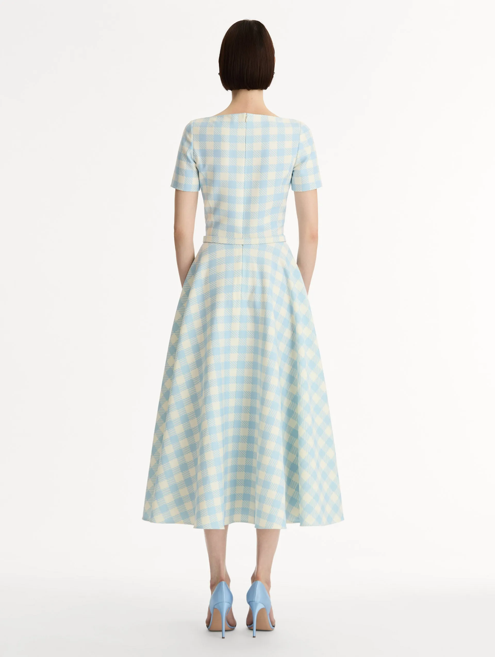 Gingham Wool-Blend Dress sold by Oscar de la Renta product image thumbnail 3