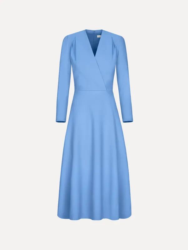 Wool-Blend Long-Sleeve Dress made by Oscar de la Renta