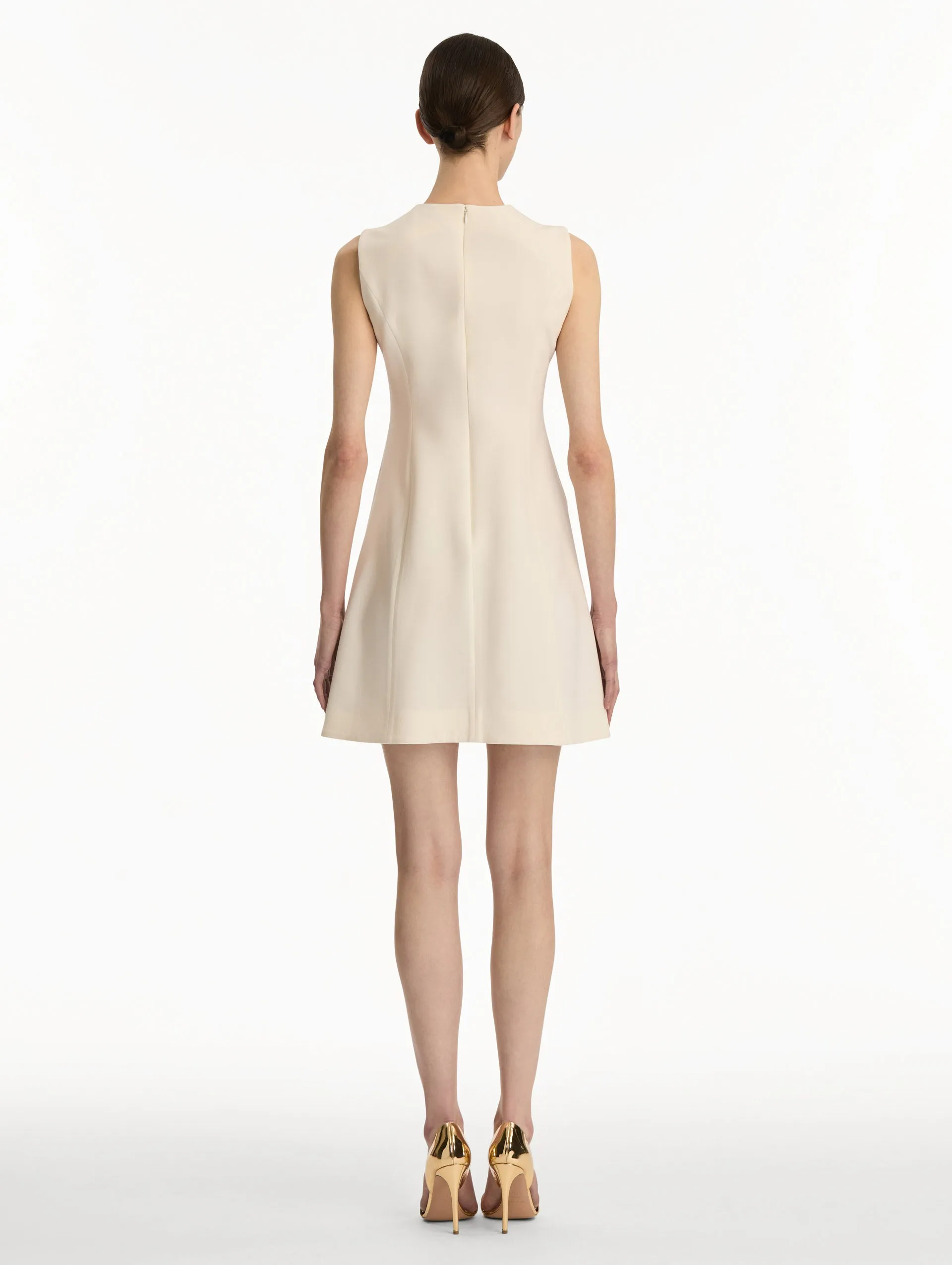 Button-Detailed Wool-Blend Dress sold by Oscar de la Renta product image thumbnail 3