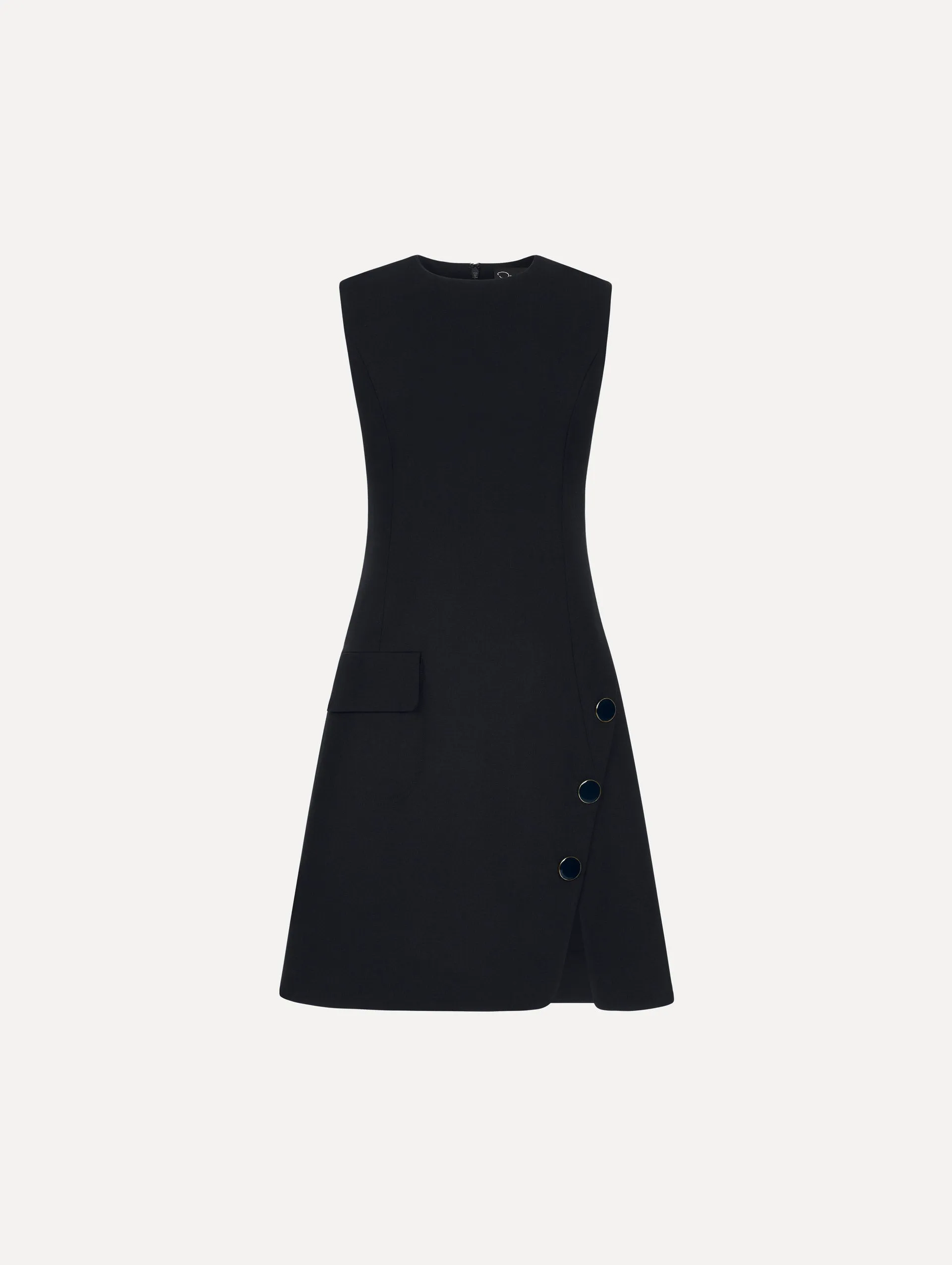 Button-Detailed Wool-Blend Dress sold by Oscar de la Renta