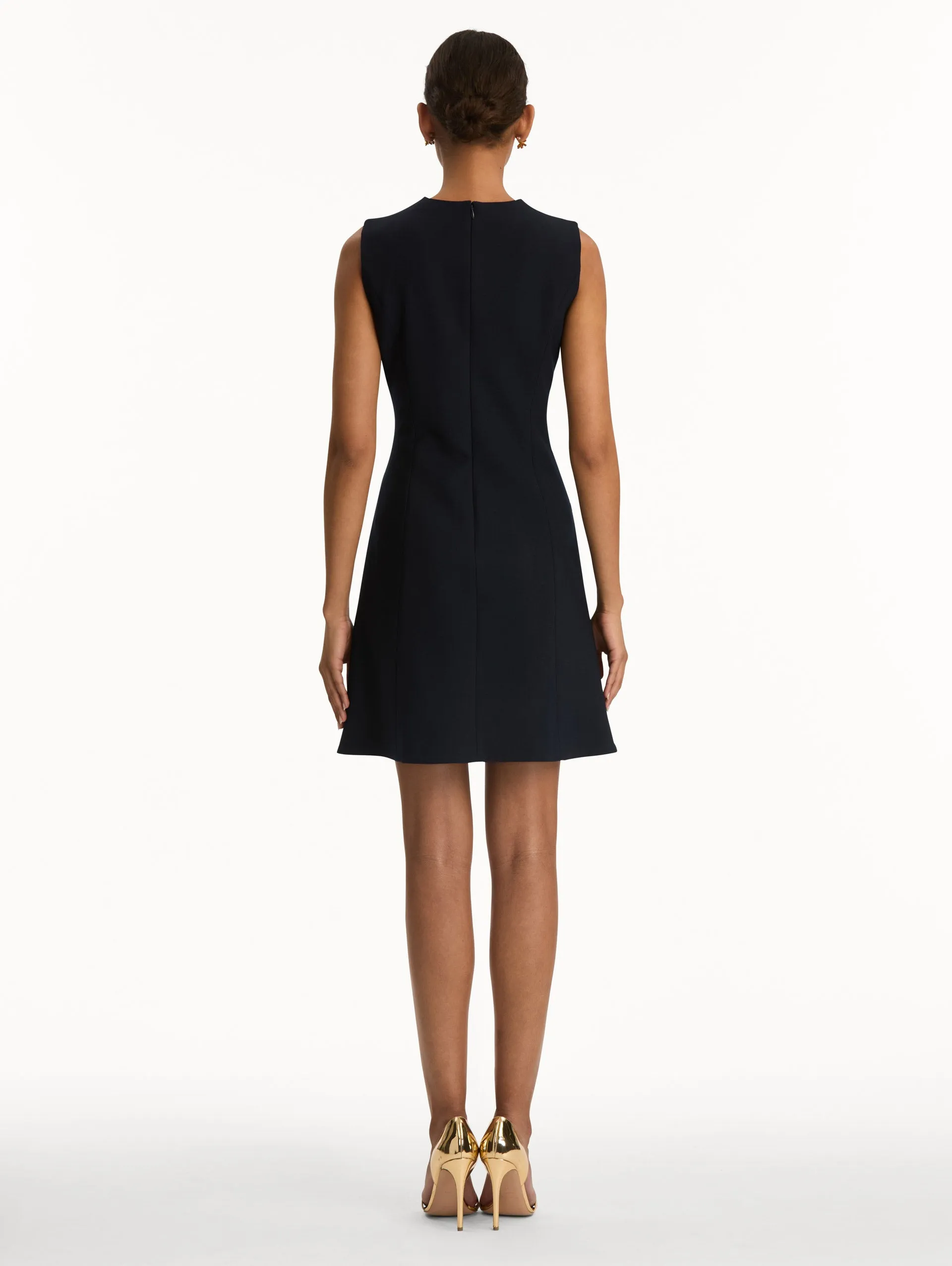 Button-Detailed Wool-Blend Dress sold by Oscar de la Renta product image thumbnail 3