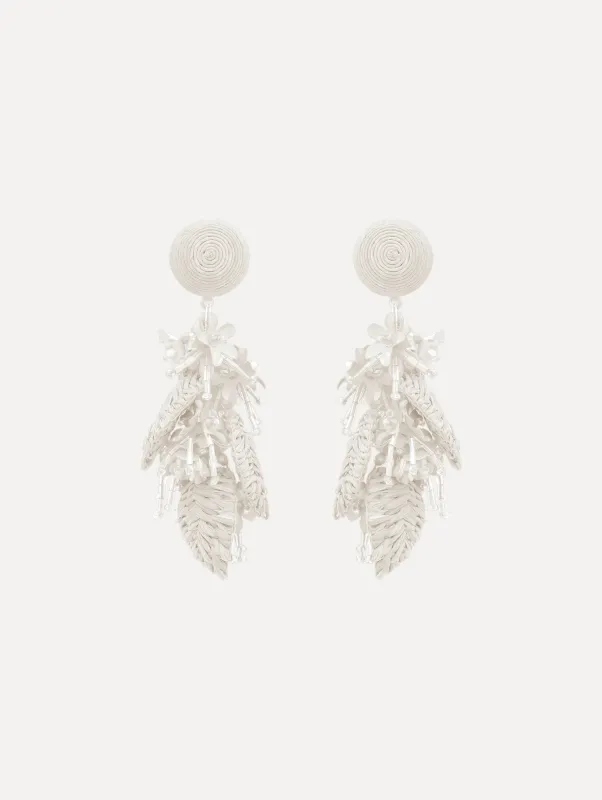 Raffia Tassel Bouquet Clip-On Earrings made by Oscar de la Renta