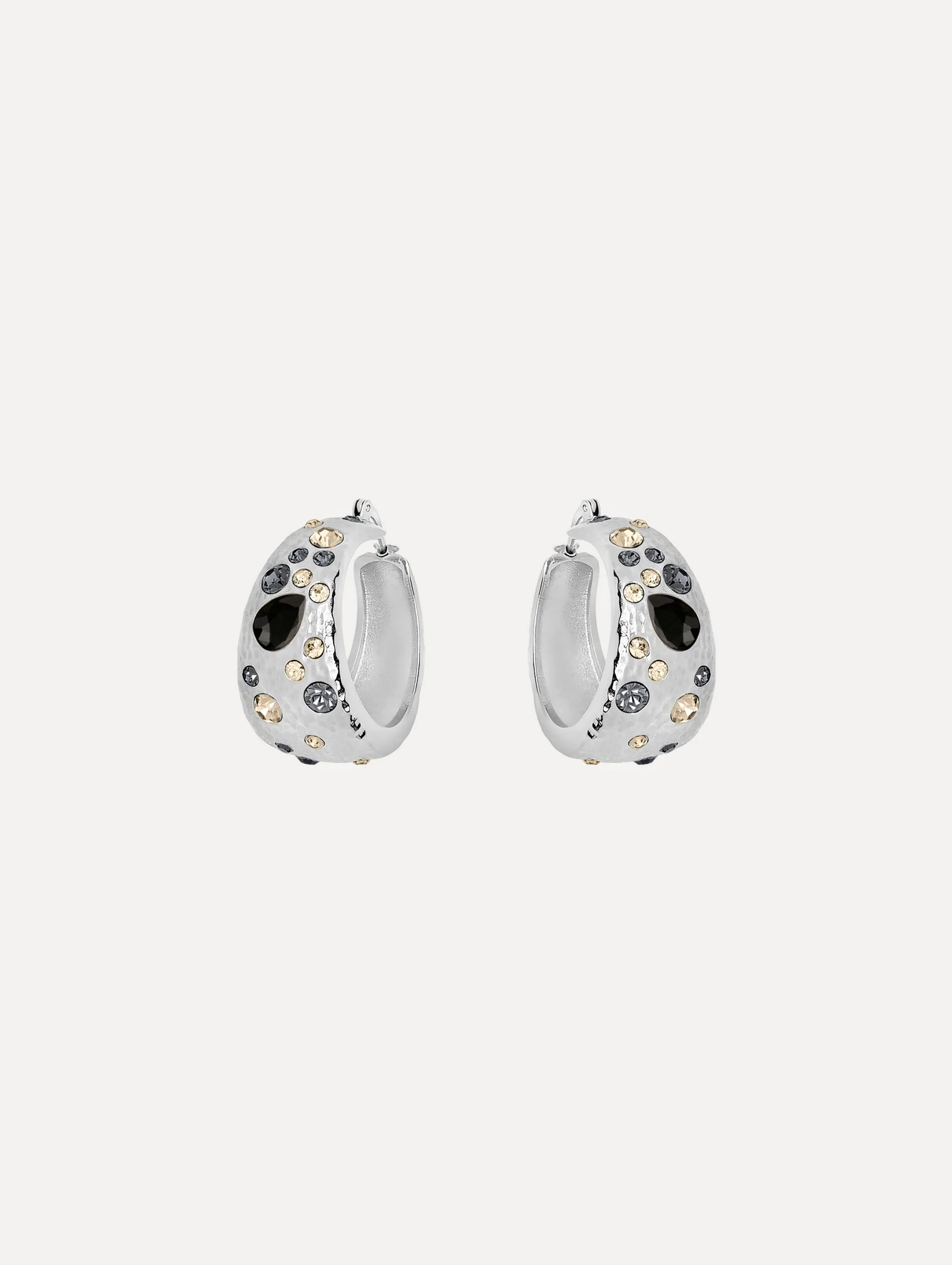 Mixed Crystal Hoop Earrings sold by Oscar de la Renta