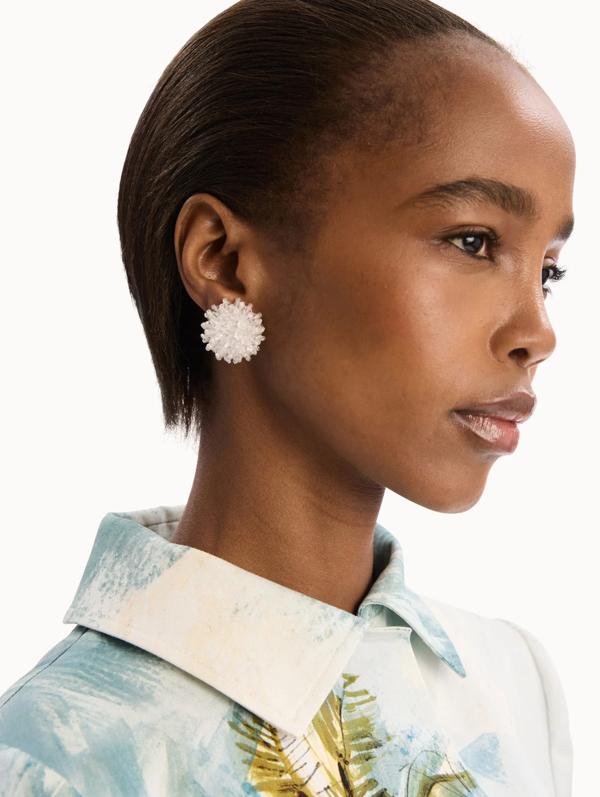 Beaded Cluster Earrings sold by Oscar de la Renta product image thumbnail 2