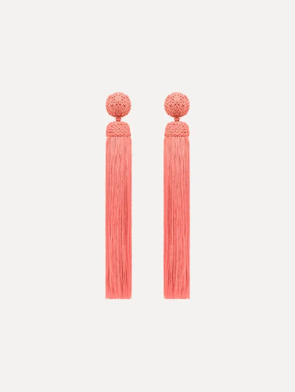 Silk Rope Tassel Clip-On Earrings made by Oscar de la Renta