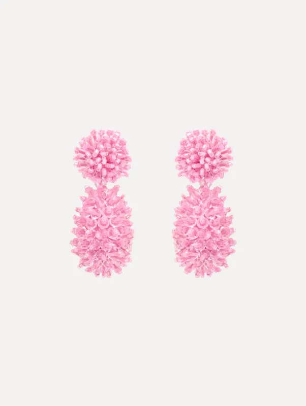 Beaded Cluster Drop Earrings made by Oscar de la Renta