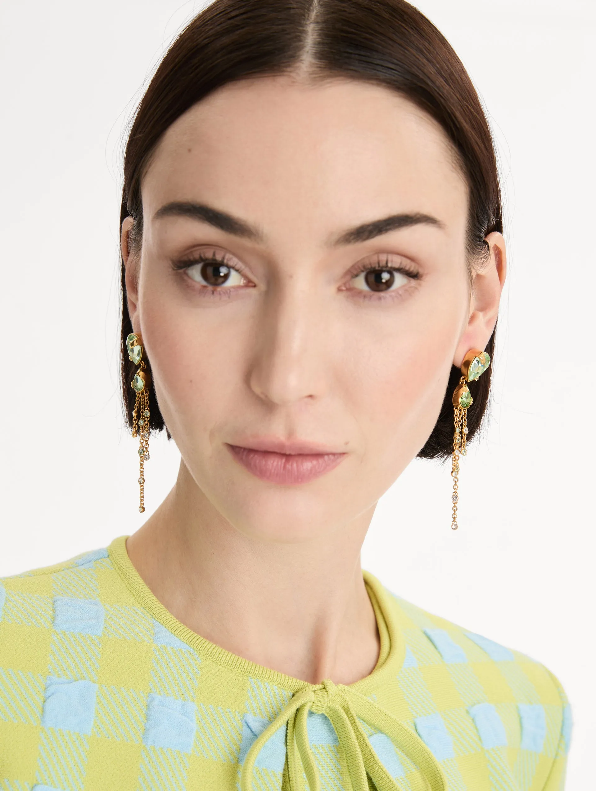 Pear-Cut Chandelier Earrings sold by Oscar de la Renta product image thumbnail 3