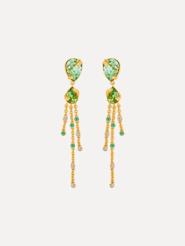 Pear-Cut Chandelier Earrings made by Oscar de la Renta