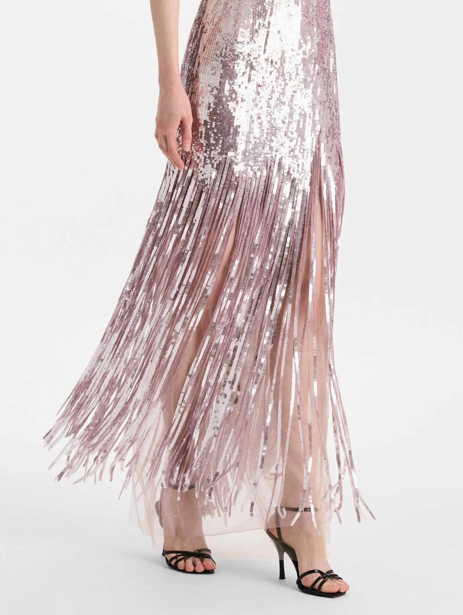 Sequin Fringe Strapless Gown sold by Oscar de la Renta product image thumbnail 5