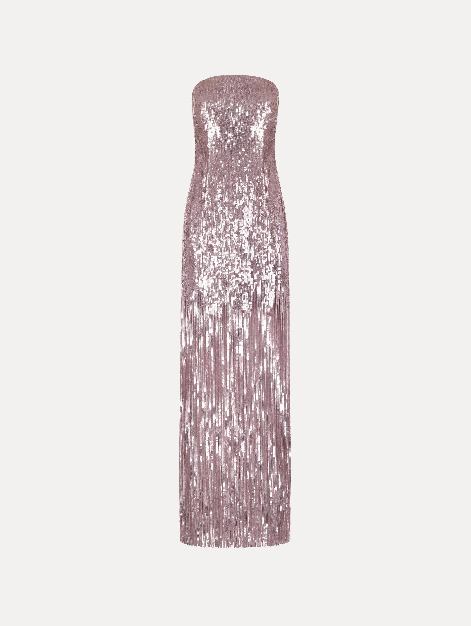 Sequin Fringe Strapless Gown sold by Oscar de la Renta
