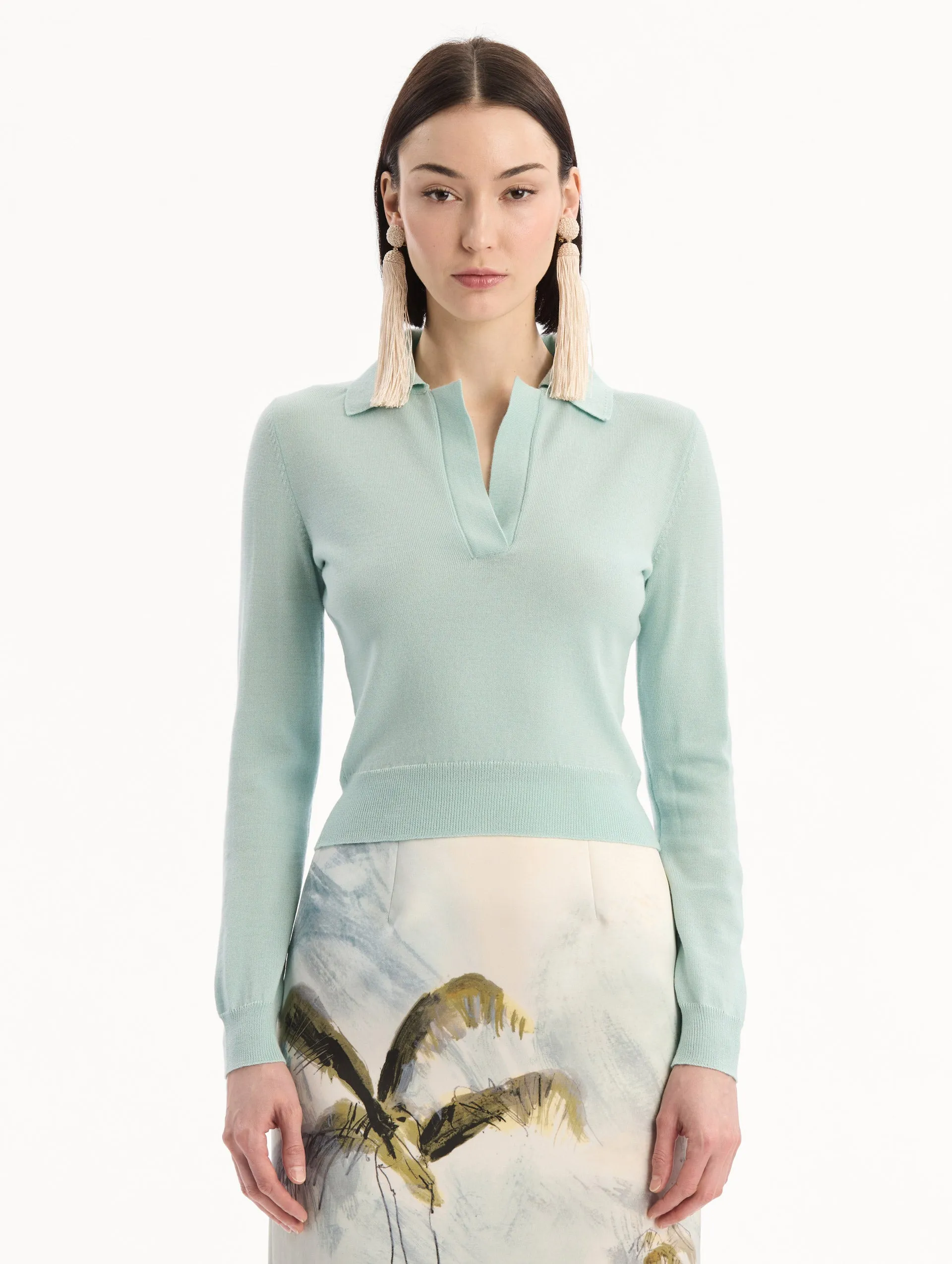 Wool Polo Pullover sold by Oscar de la Renta product image thumbnail 2