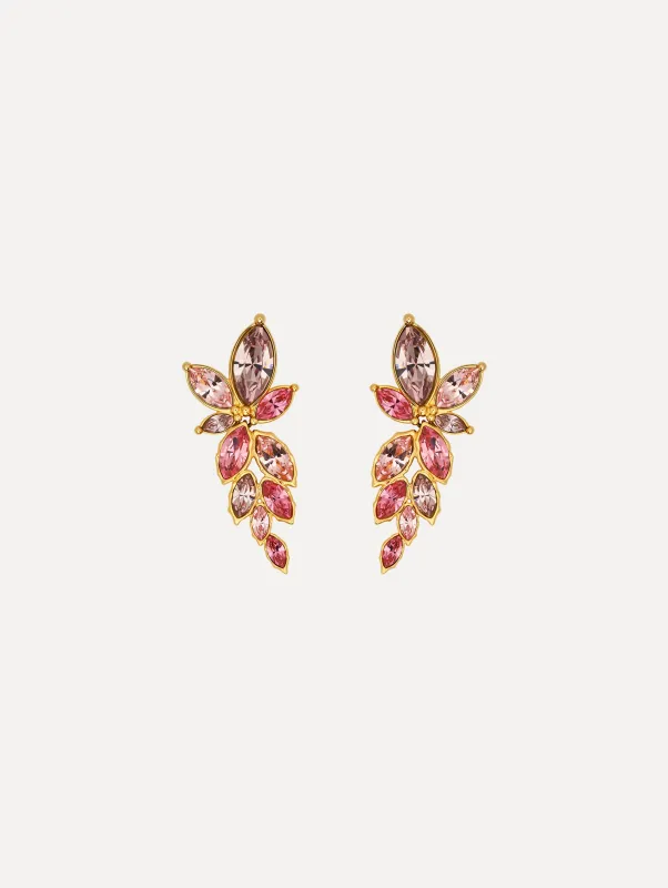 Navette Crystal Drop Earrings made by Oscar de la Renta