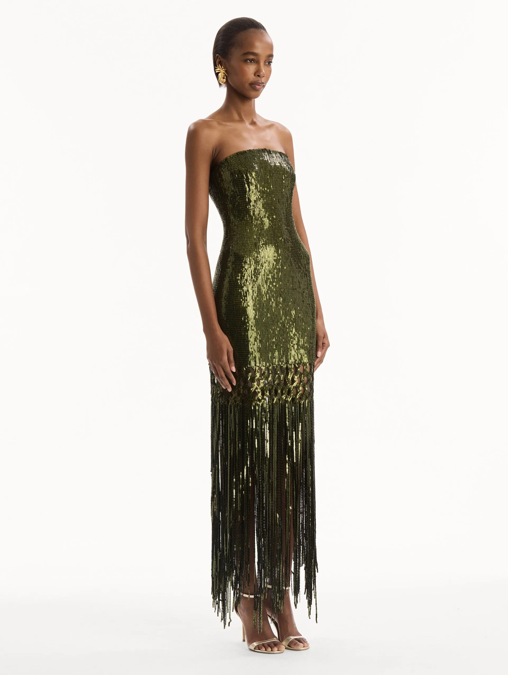 Sequin Fringe Gown sold by Oscar de la Renta product image thumbnail 4