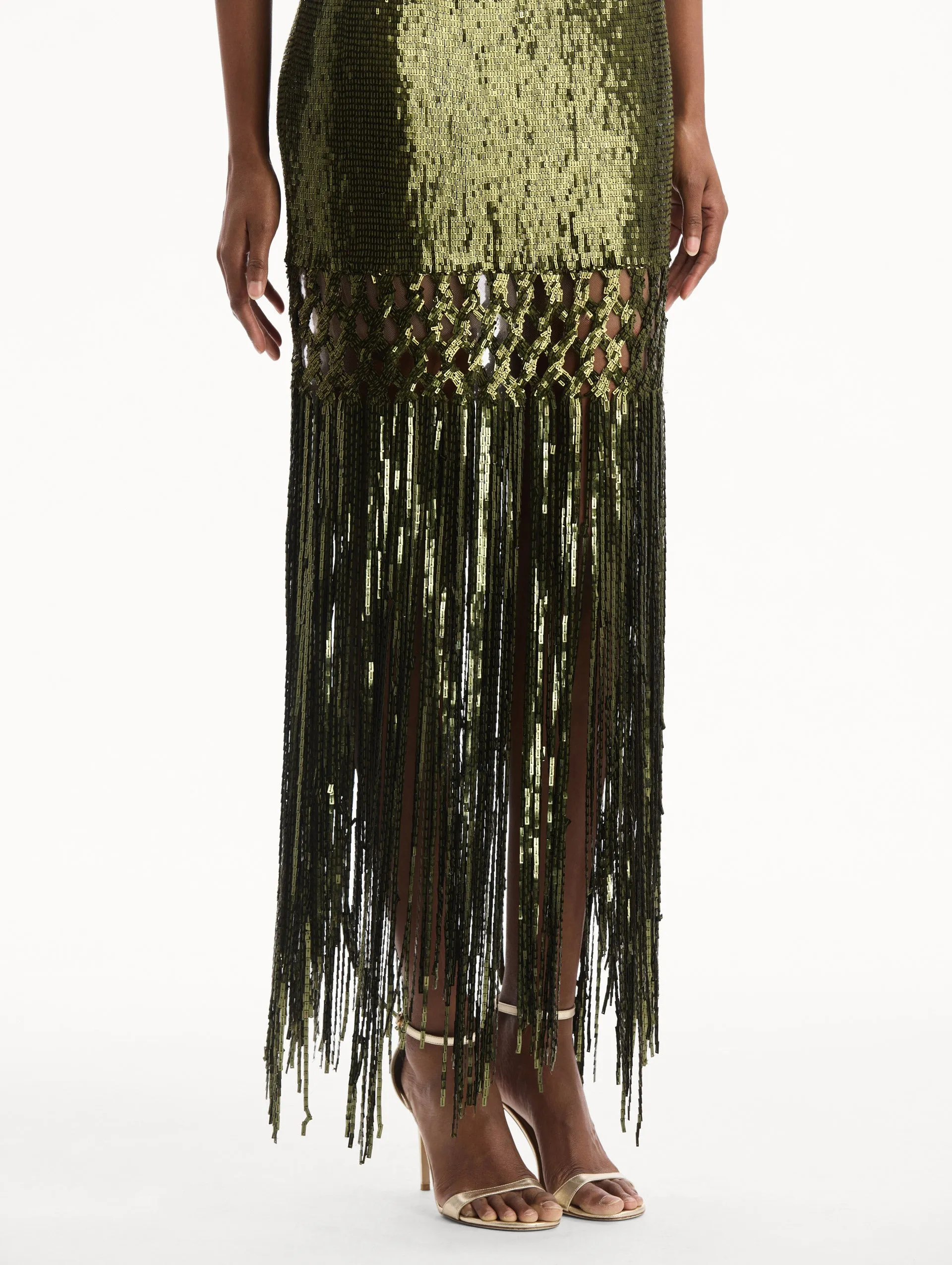 Sequin Fringe Gown sold by Oscar de la Renta product image thumbnail 5