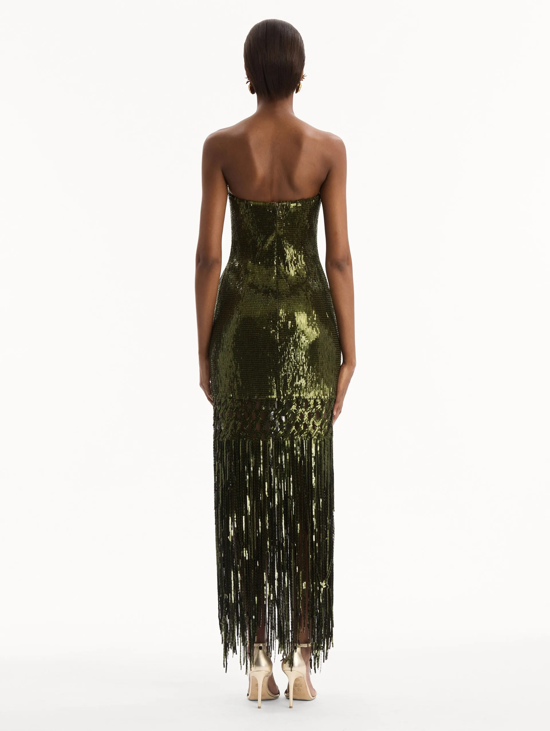 Sequin Fringe Gown sold by Oscar de la Renta product image thumbnail 3