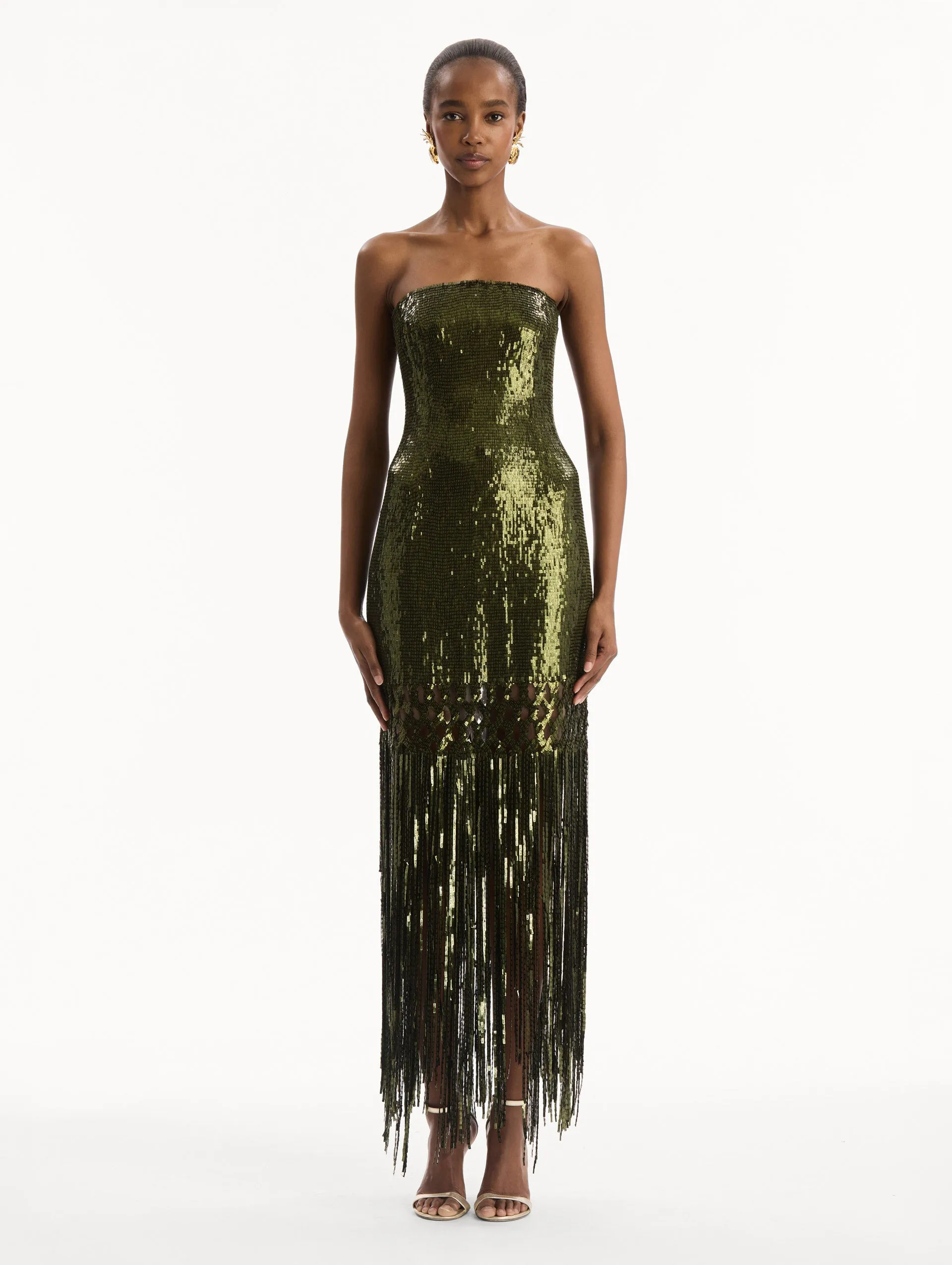 Sequin Fringe Gown sold by Oscar de la Renta product image thumbnail 2