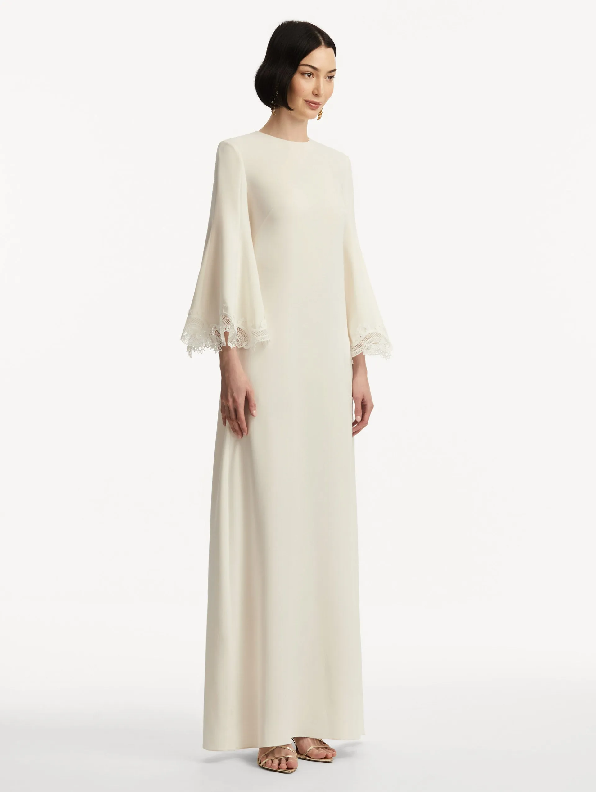Scroll Guipure-Detailed Caftan sold by Oscar de la Renta product image thumbnail 4