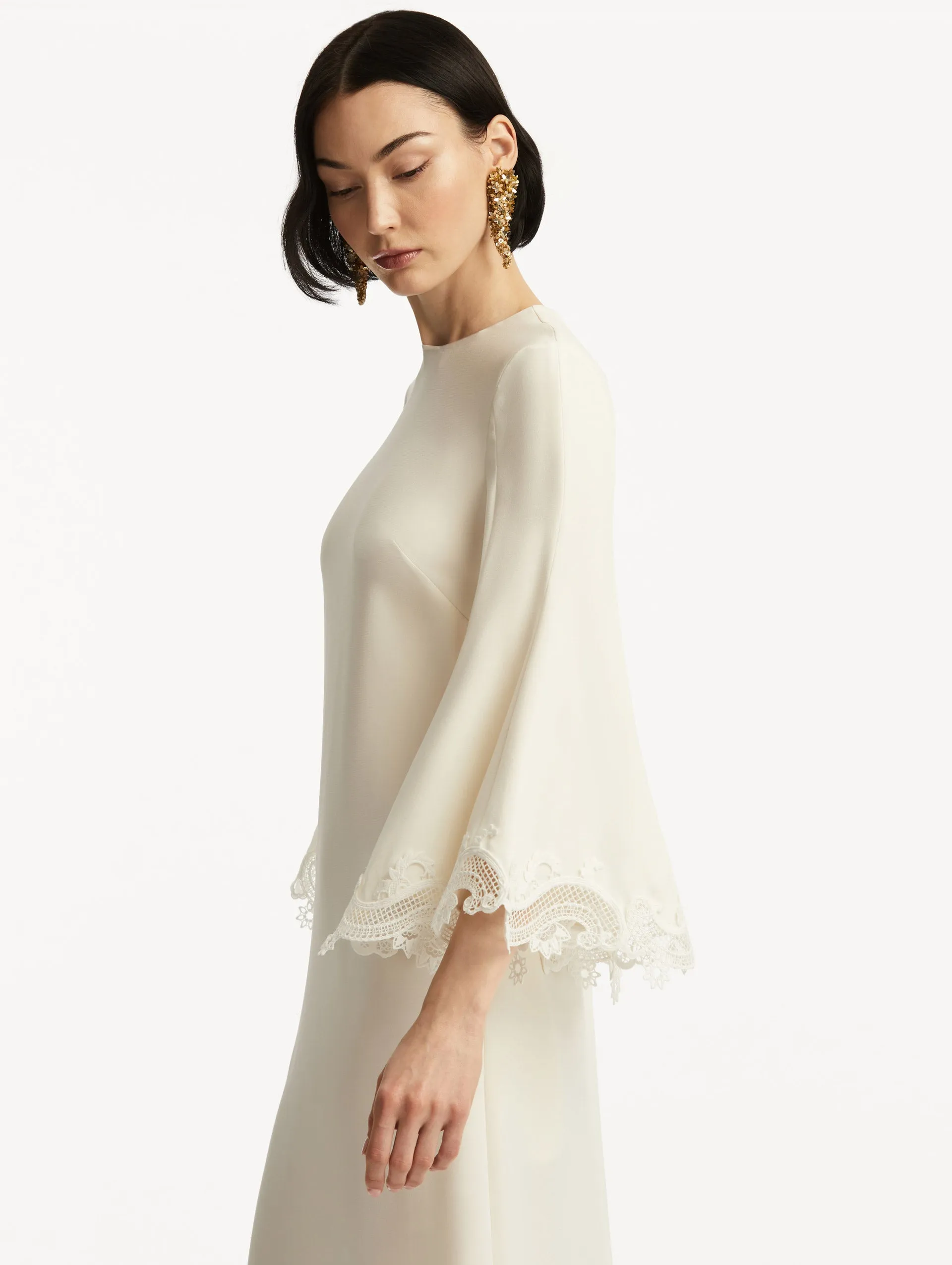 Scroll Guipure-Detailed Caftan sold by Oscar de la Renta product image thumbnail 5