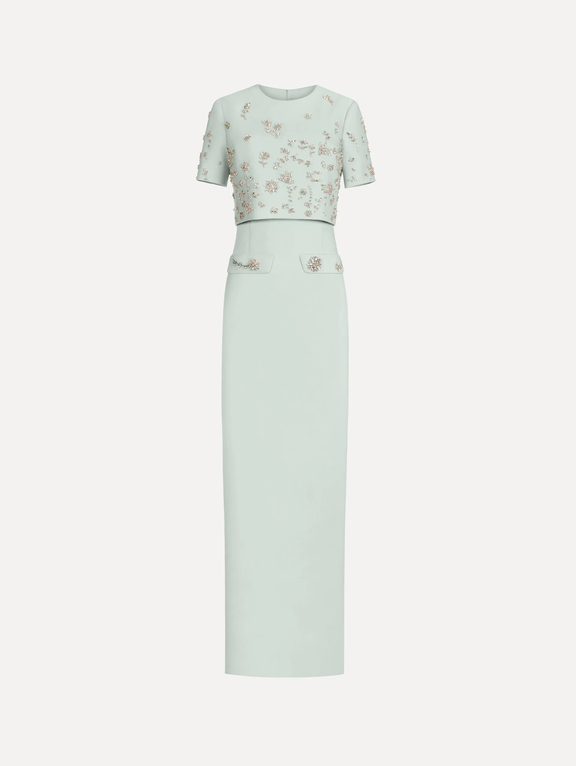 Crystal Floral Embroidered Gown sold by Oscar de la Renta