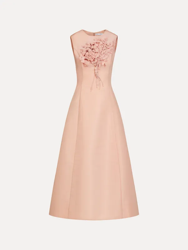 Bouquet Embroidered Cocktail Dress made by Oscar de la Renta