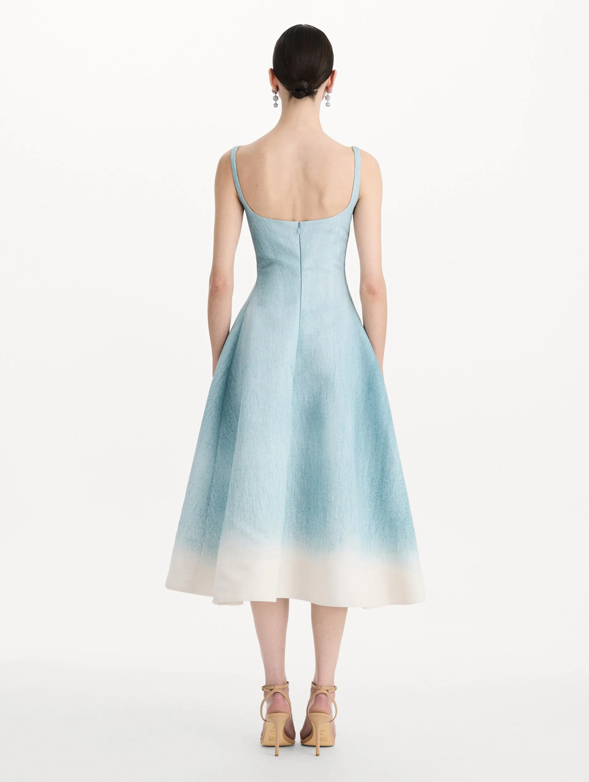 Ombré Peony Faille Dress sold by Oscar de la Renta product image thumbnail 3