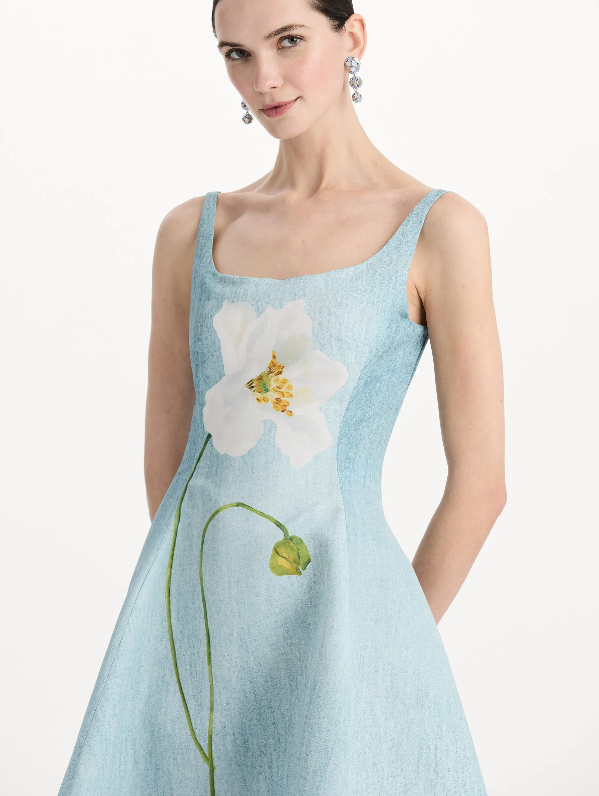Ombré Peony Faille Dress sold by Oscar de la Renta product image thumbnail 5