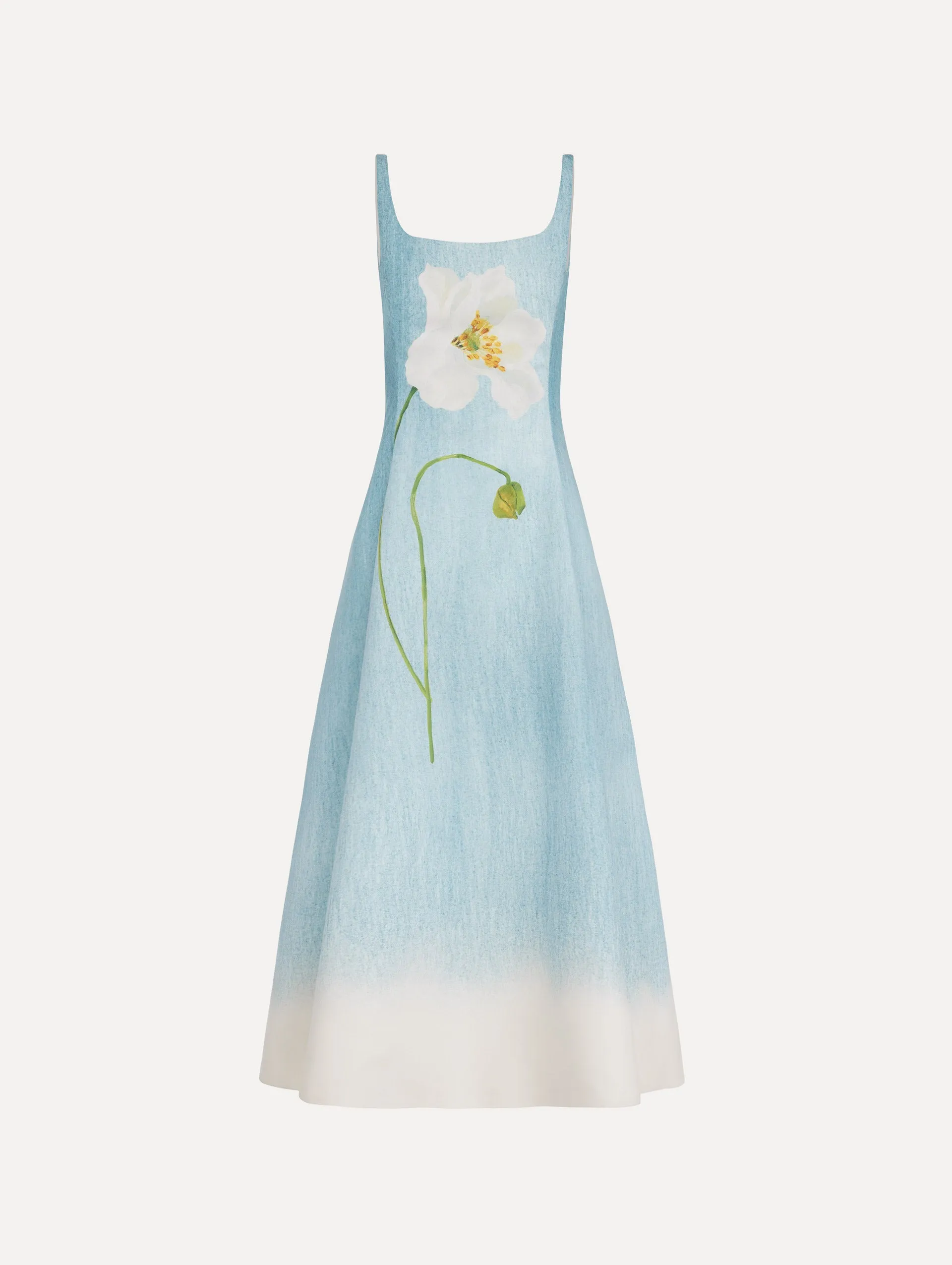 Ombré Peony Faille Dress sold by Oscar de la Renta