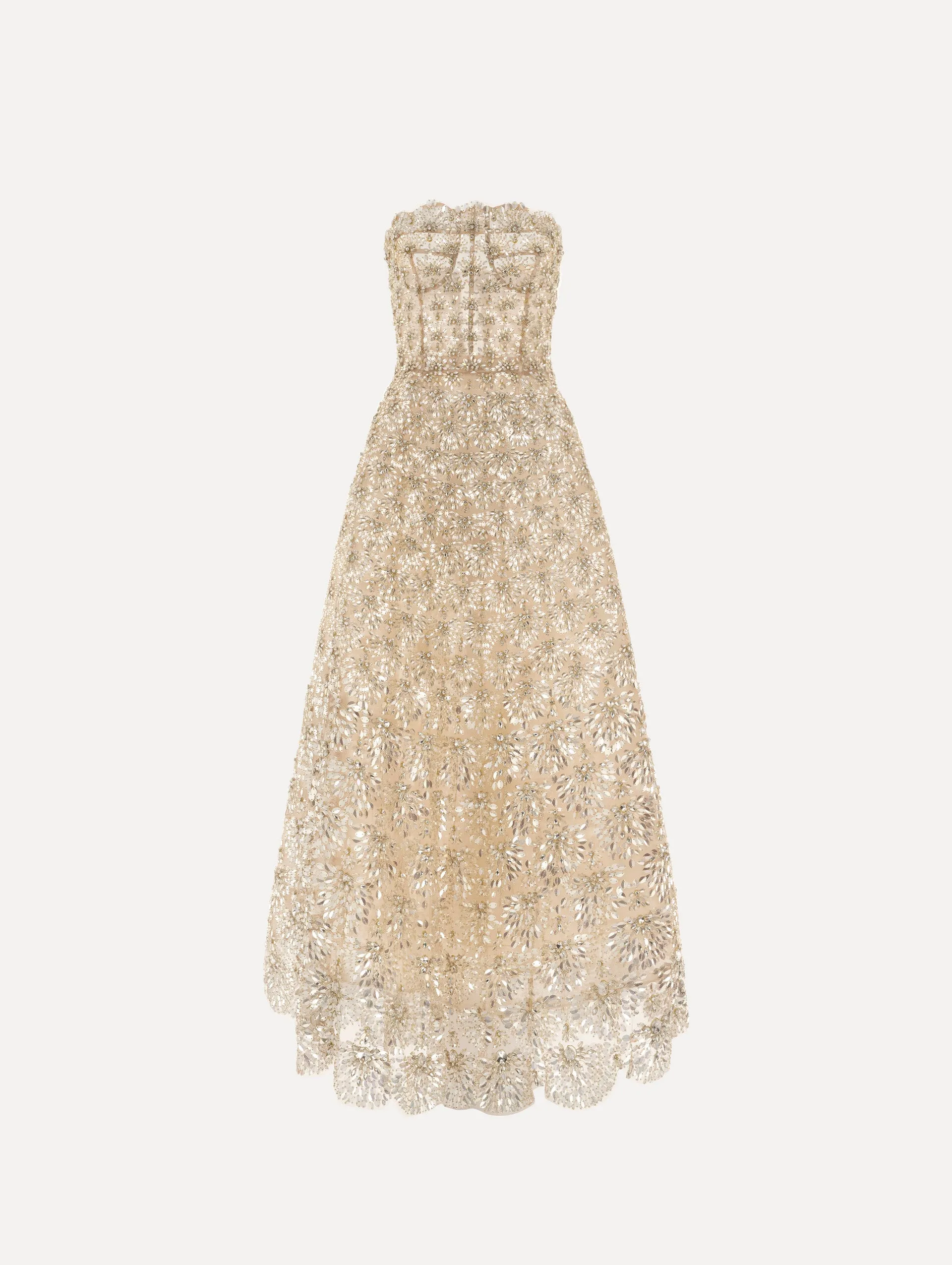 Crystal & Glass Embroidered Gown sold by Oscar de la Renta