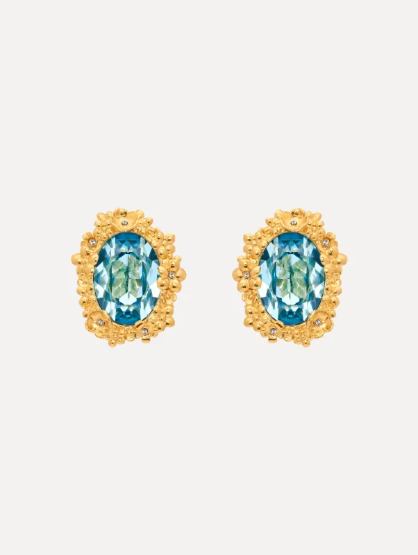 Oval Medallion Clip-On Earrings made by Oscar de la Renta