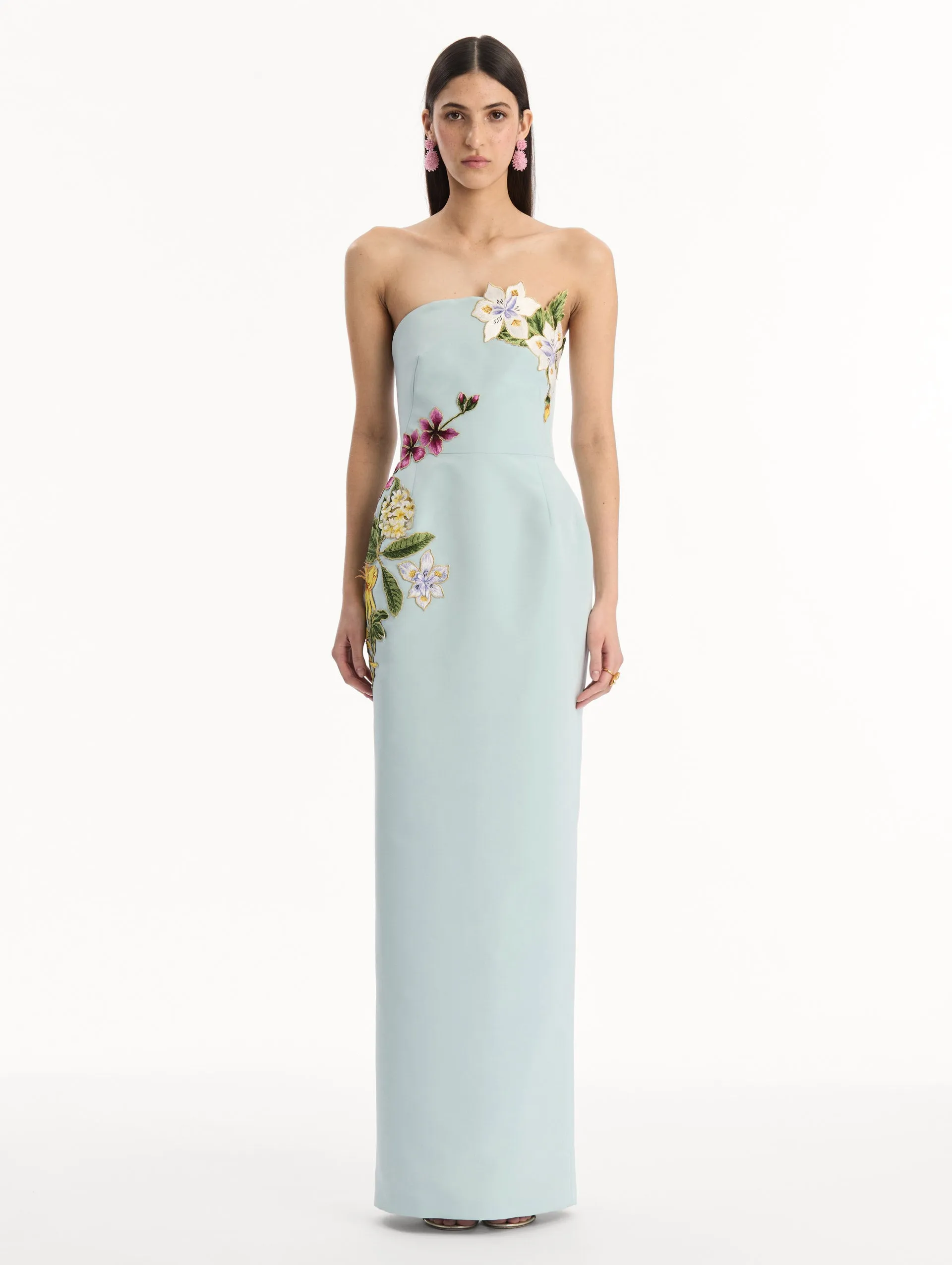 Dominican Mixed-Floral Embroidered Gown sold by Oscar de la Renta product image thumbnail 2