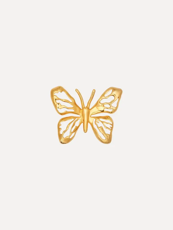 Openwork Butterfly Brooch made by Oscar de la Renta