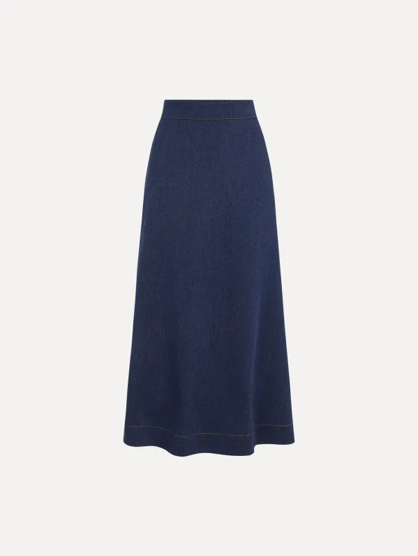 Wool Midi Skirt made by Oscar de la Renta
